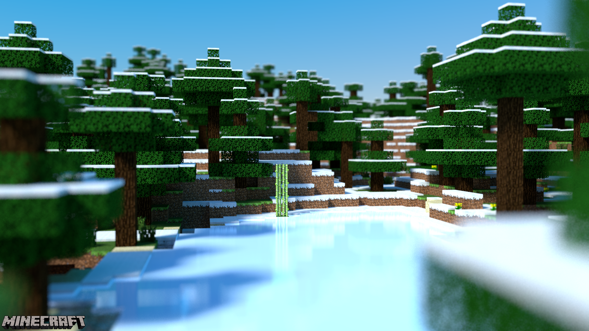Minecraft Desktop - Frozen Pond by PerpetualStudios on DeviantArt