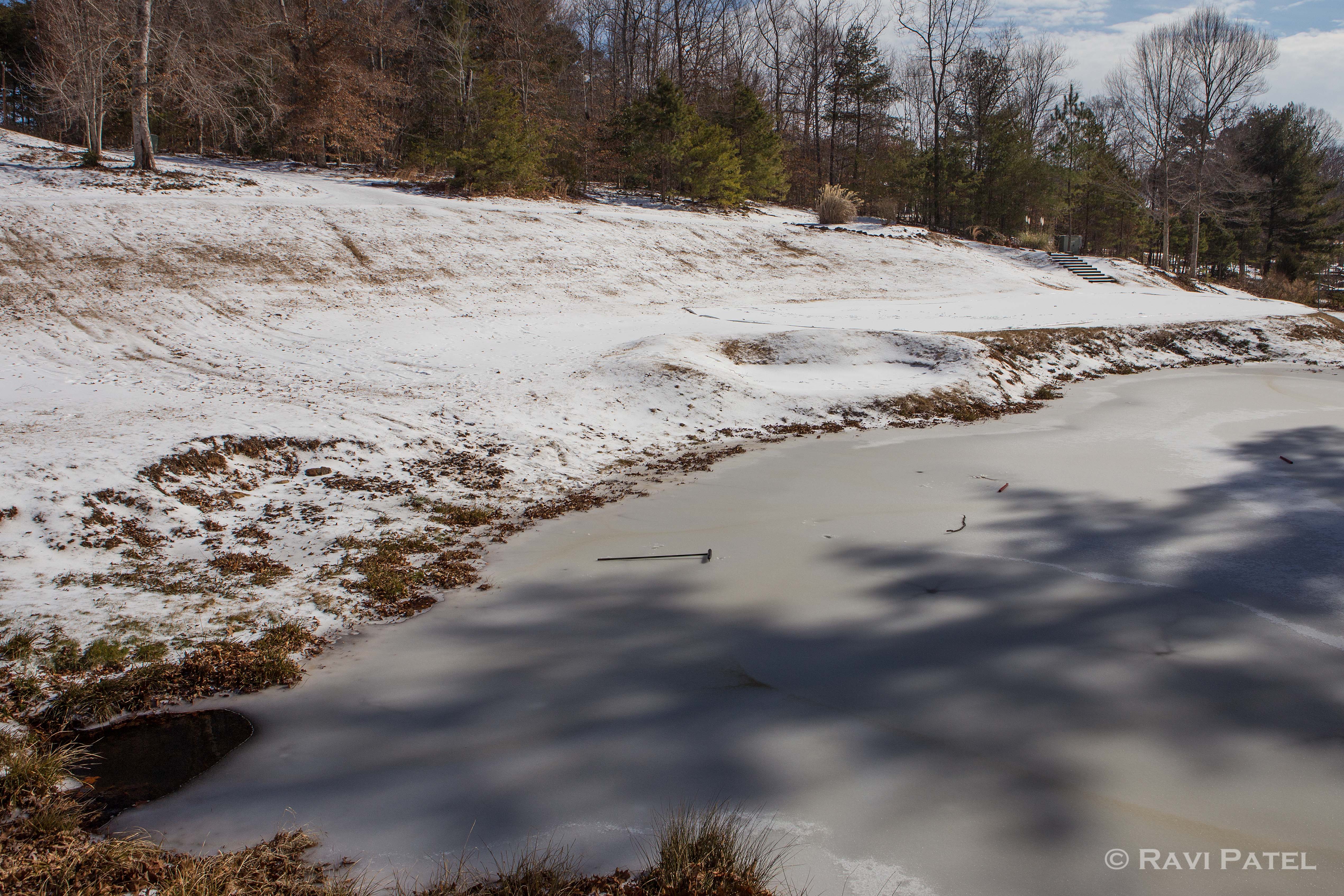 A Frozen Pond by the Golf Green | Photos by Ravi
