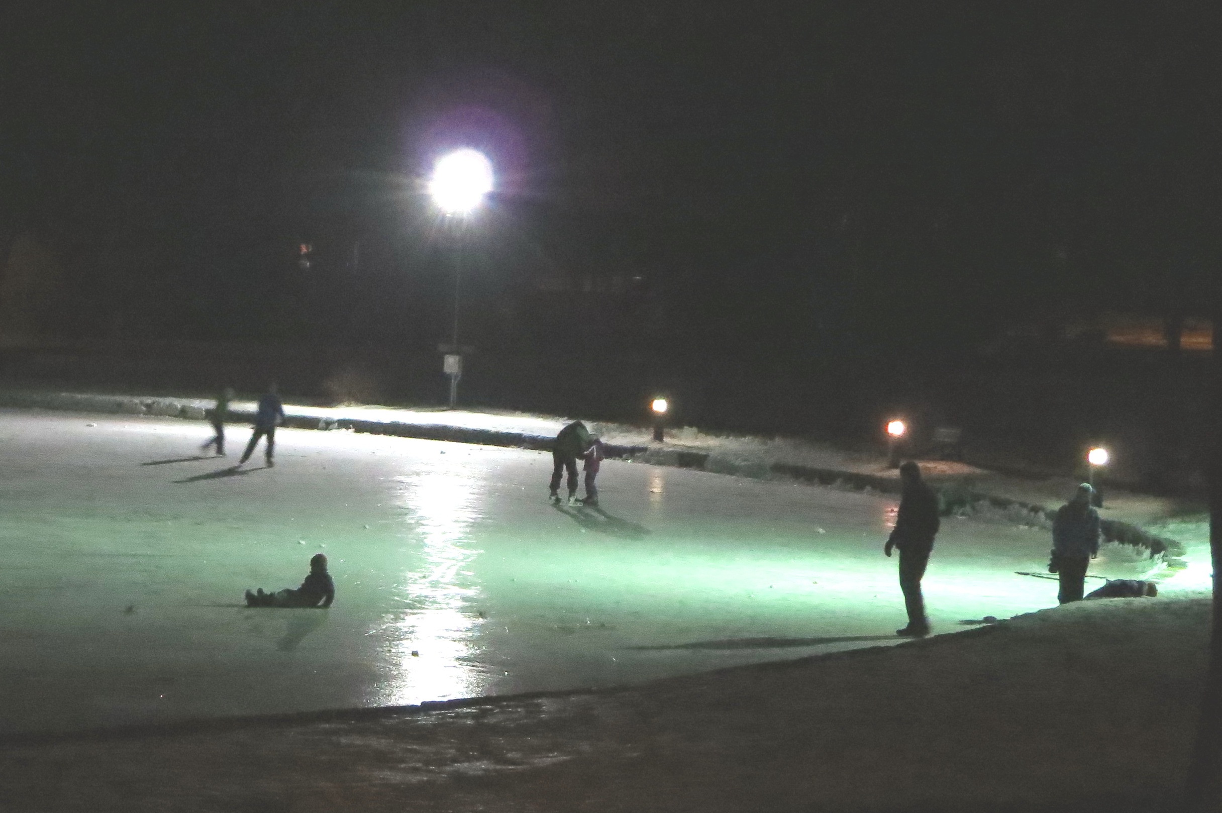 Frozen pond at night … skater's delight | Irish Investigations