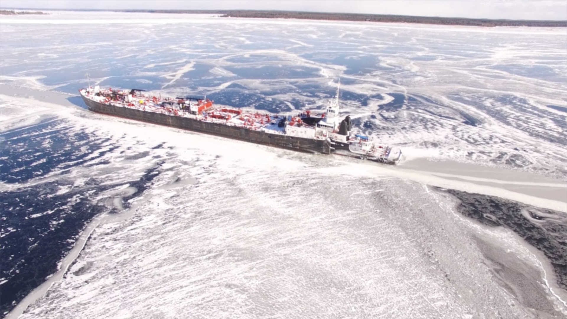 Drone Footage Of Ship Frozen In Ice - YouTube