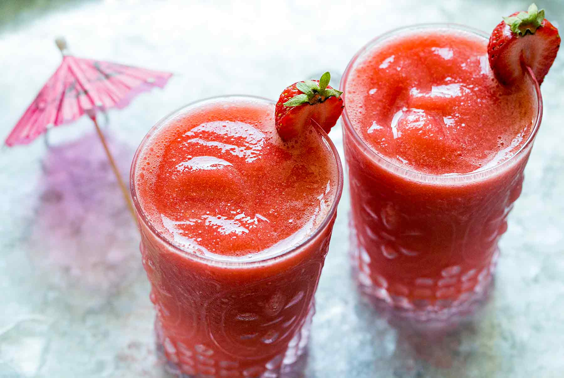 Frozen Strawberry Daiquiri Recipe | SimplyRecipes.com