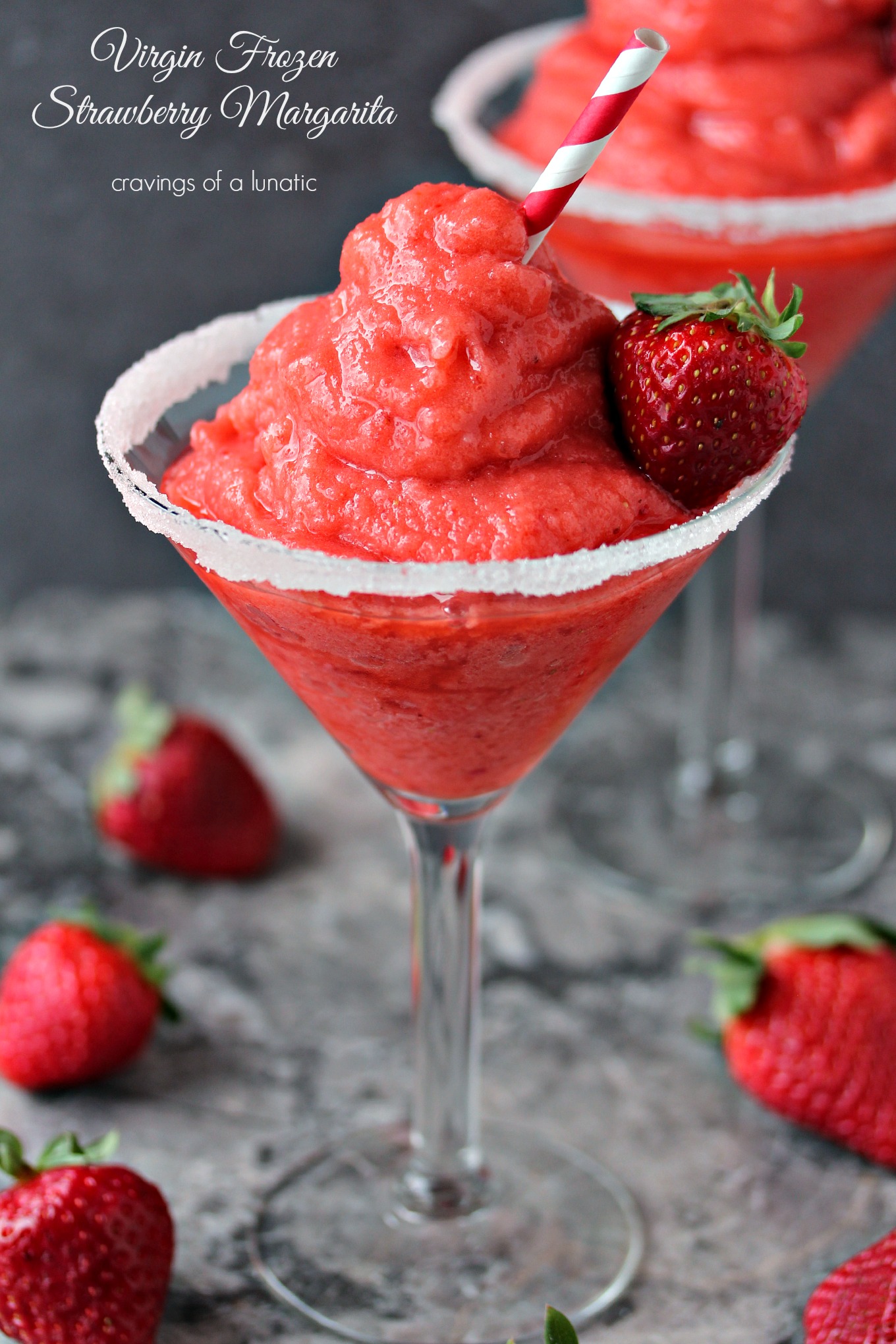 Frozen Strawberry Margaritas For One