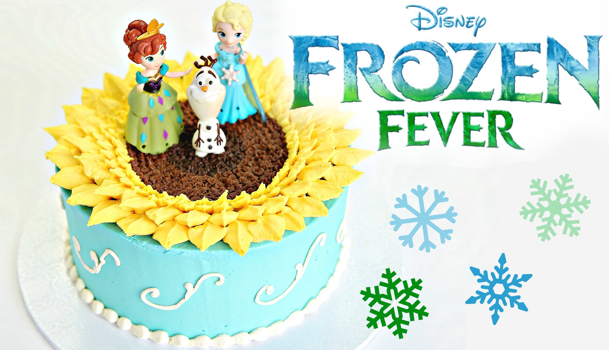 Frozen Fever Sunflower Cake - CAKE STYLE - YouTube