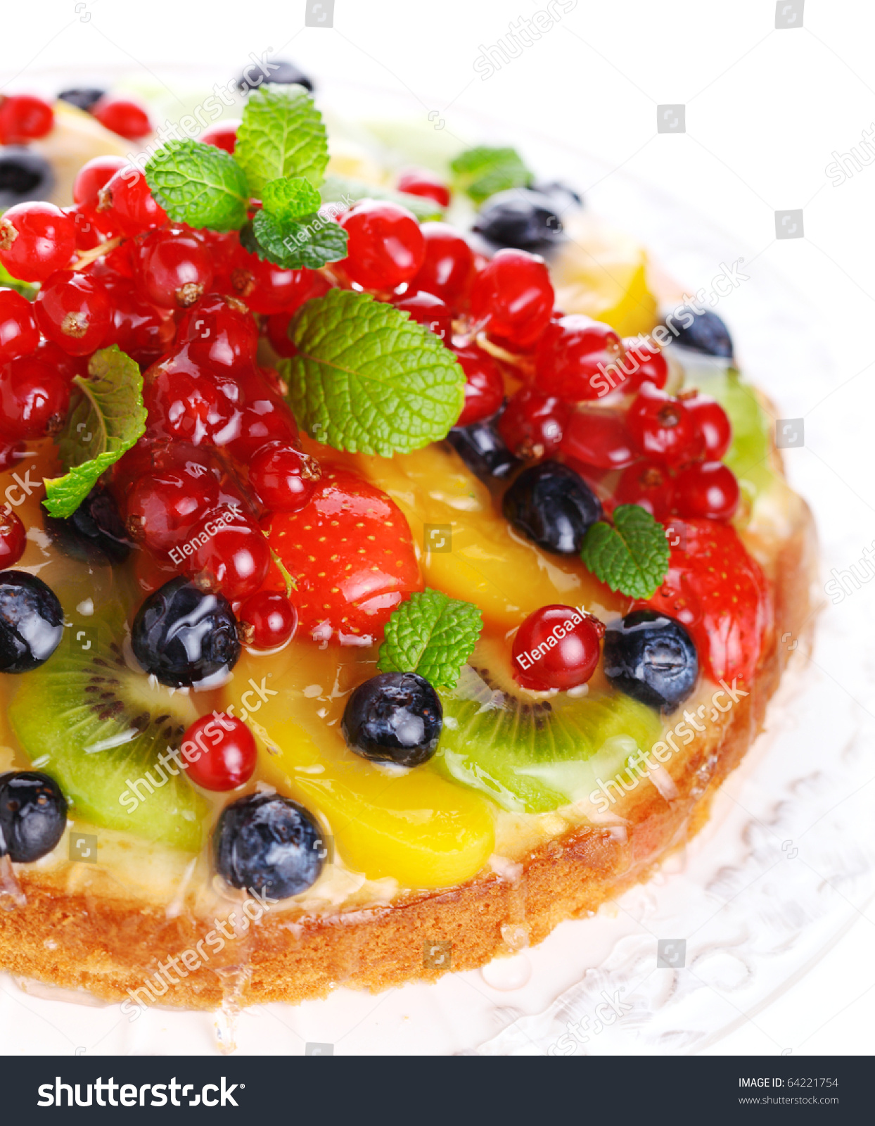 Cake Fresh Berries Fruit Closeup Stock Photo 64221754 - Shutterstock