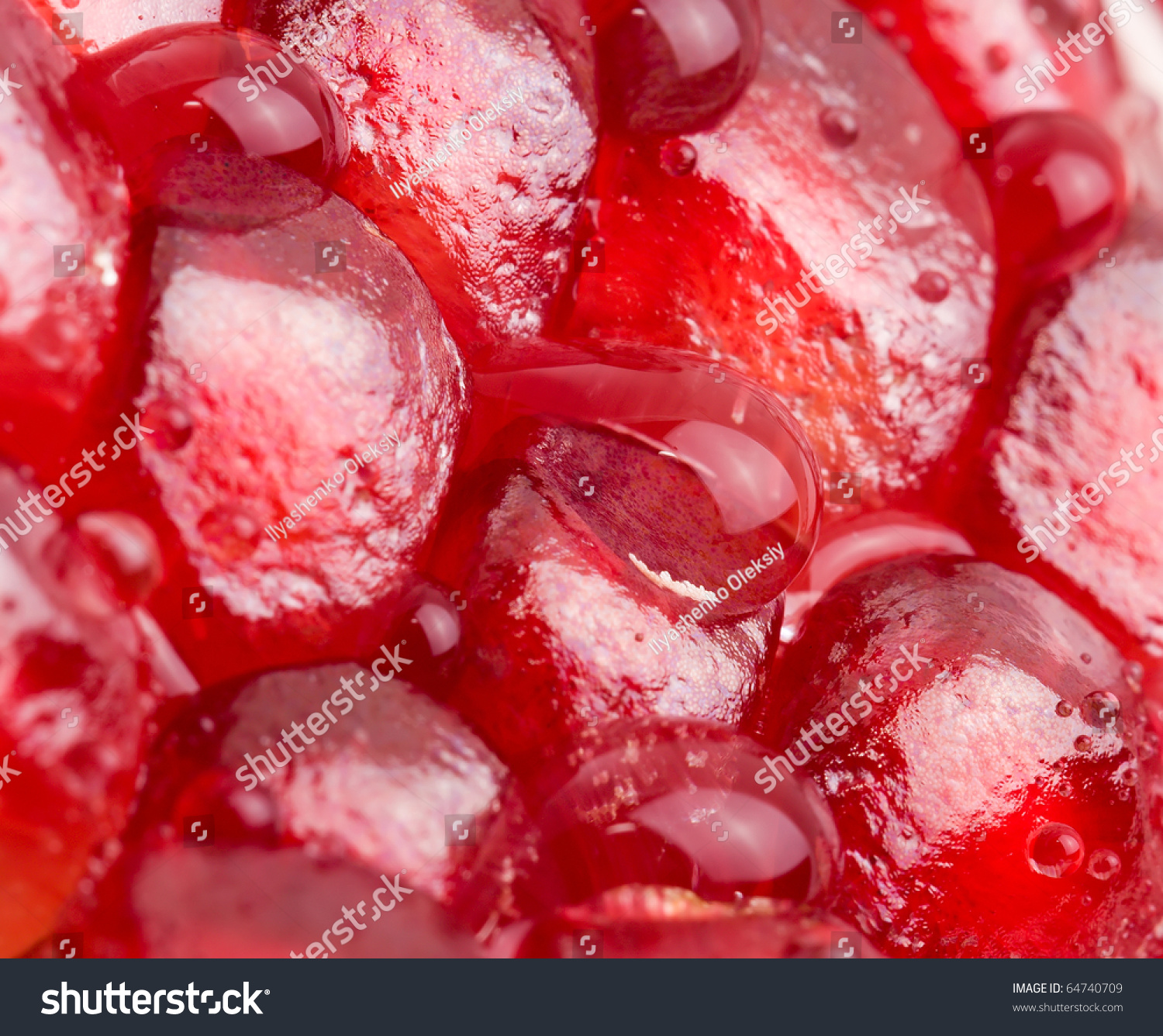 Red Pomegranate Fruit Closeup Detail Background Stock Photo 64740709 ...