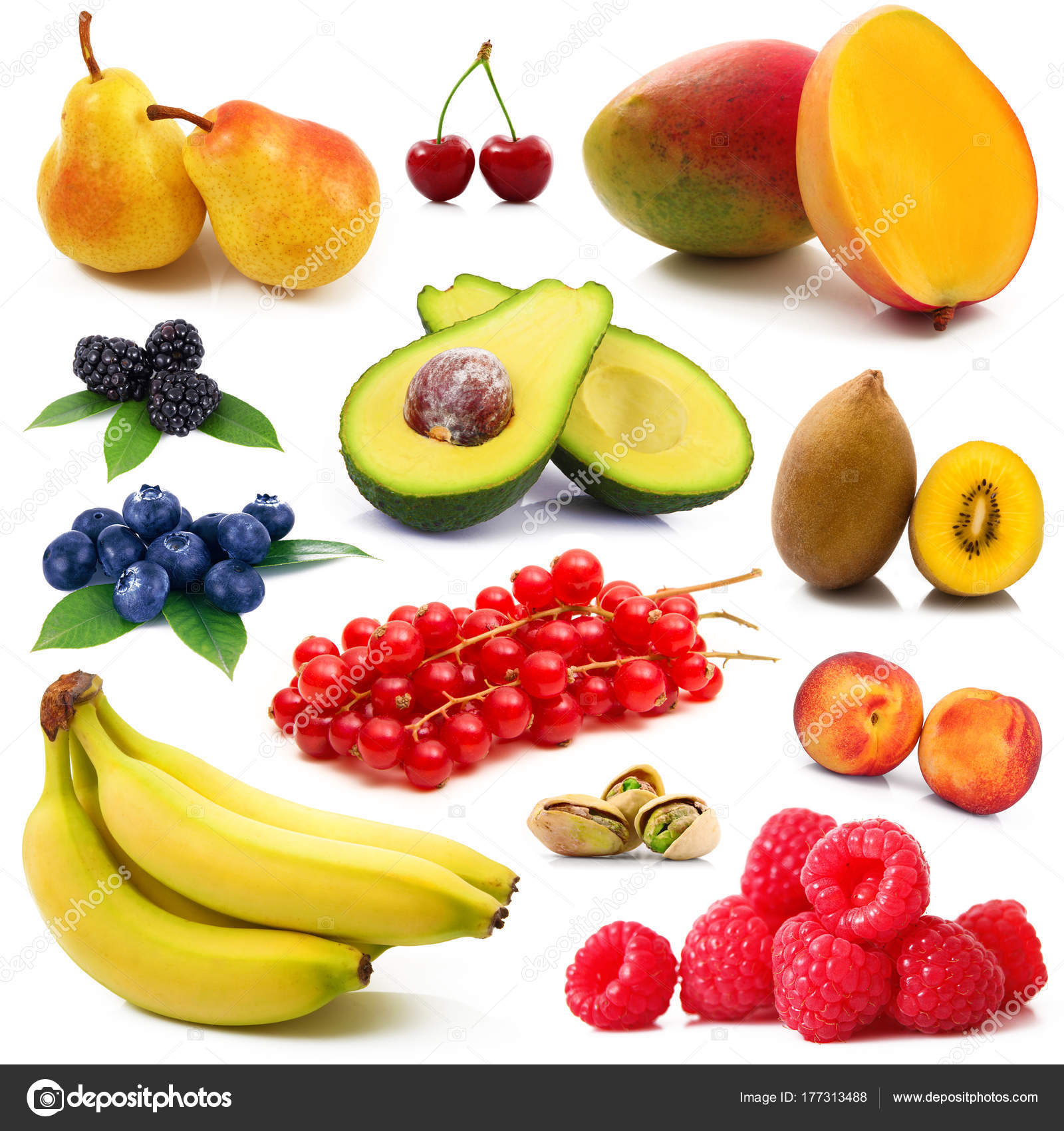 fruit collage on white background — Stock Photo © Photobeps #177313488