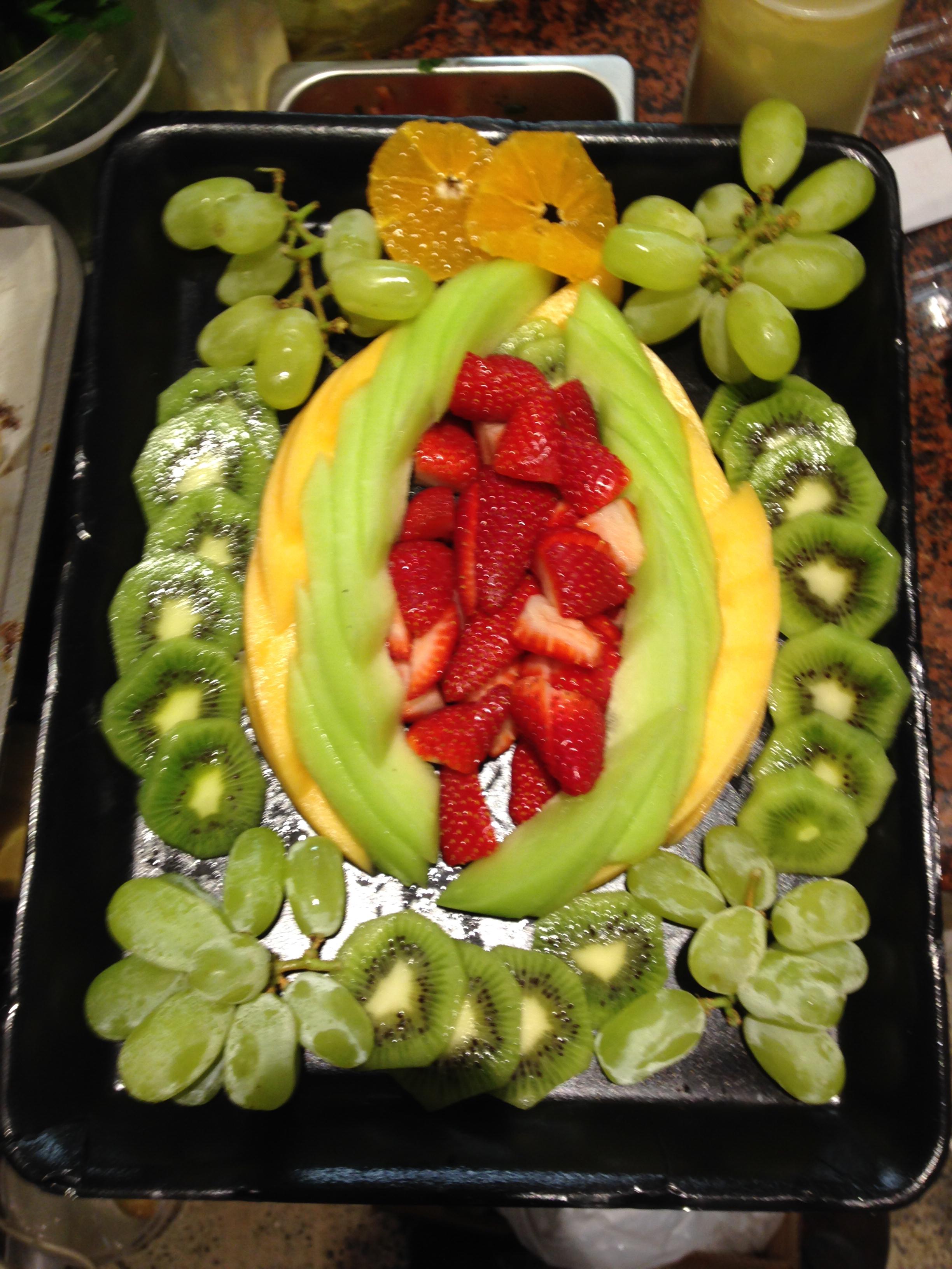 Had to explain to the chef why his fruit platter layout was a little ...
