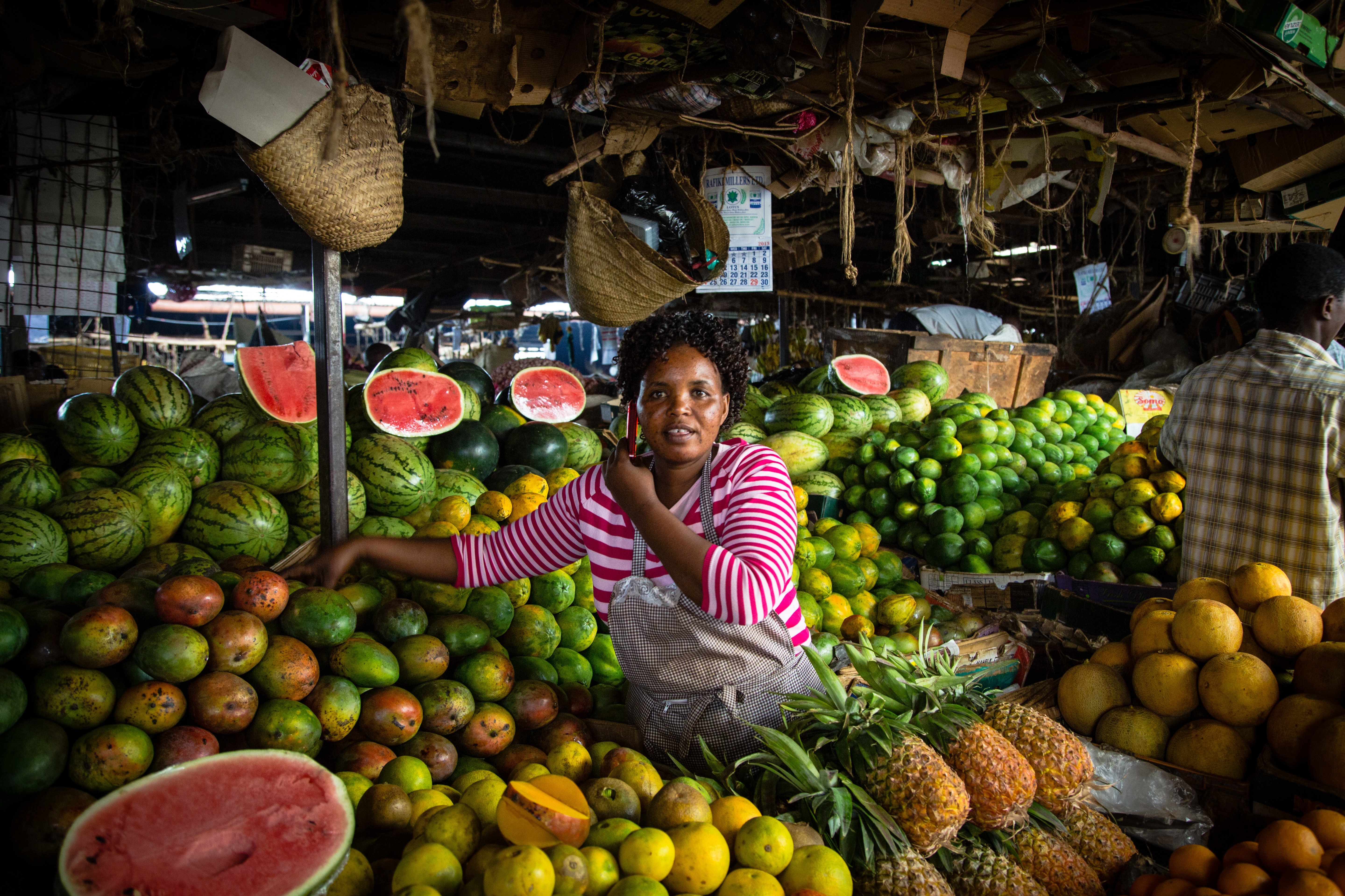 Nairobi kenya woman fruit seller market free image