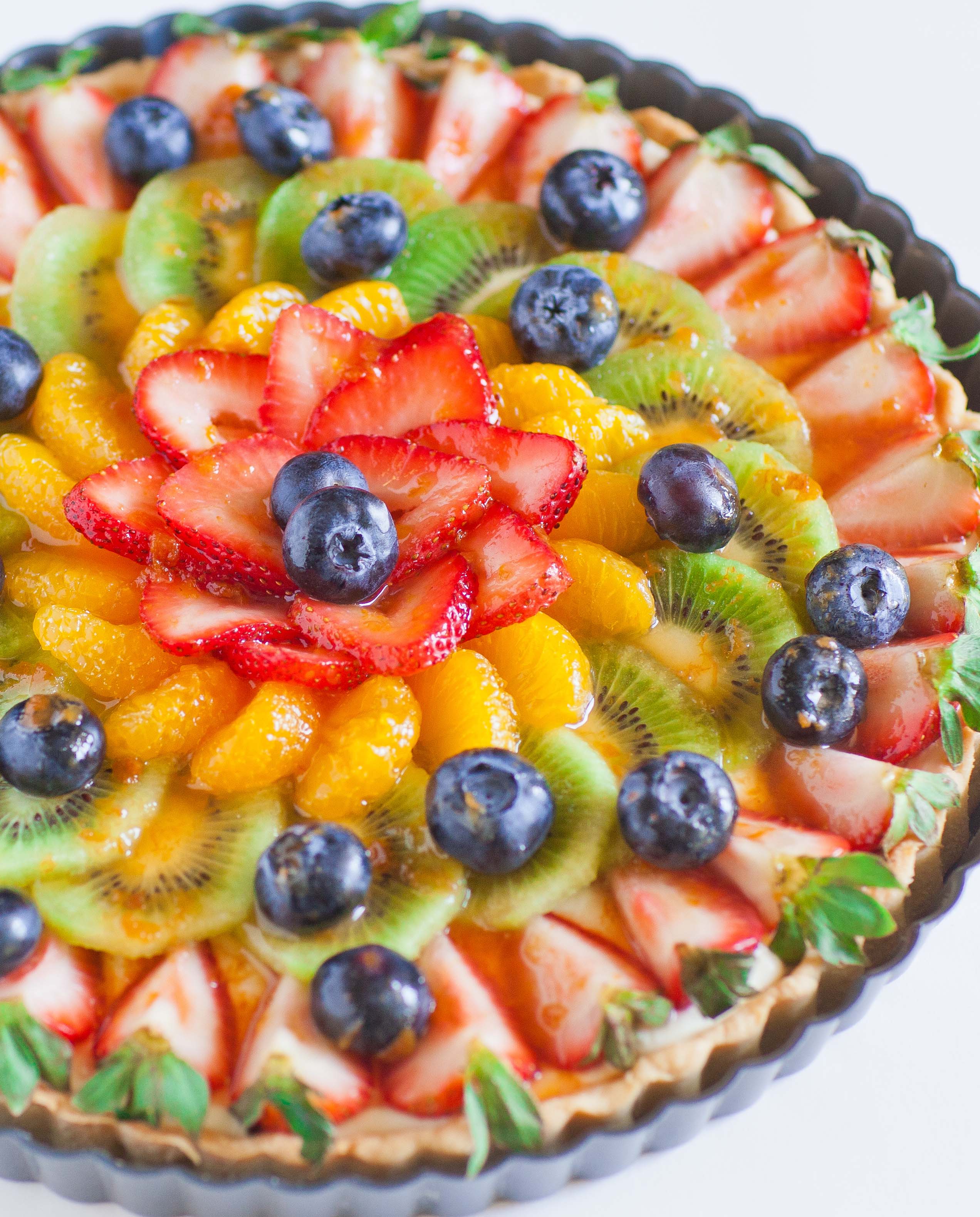 Fruit Tart with Lemon and Cheese Filling - Tatyanas Everyday Food
