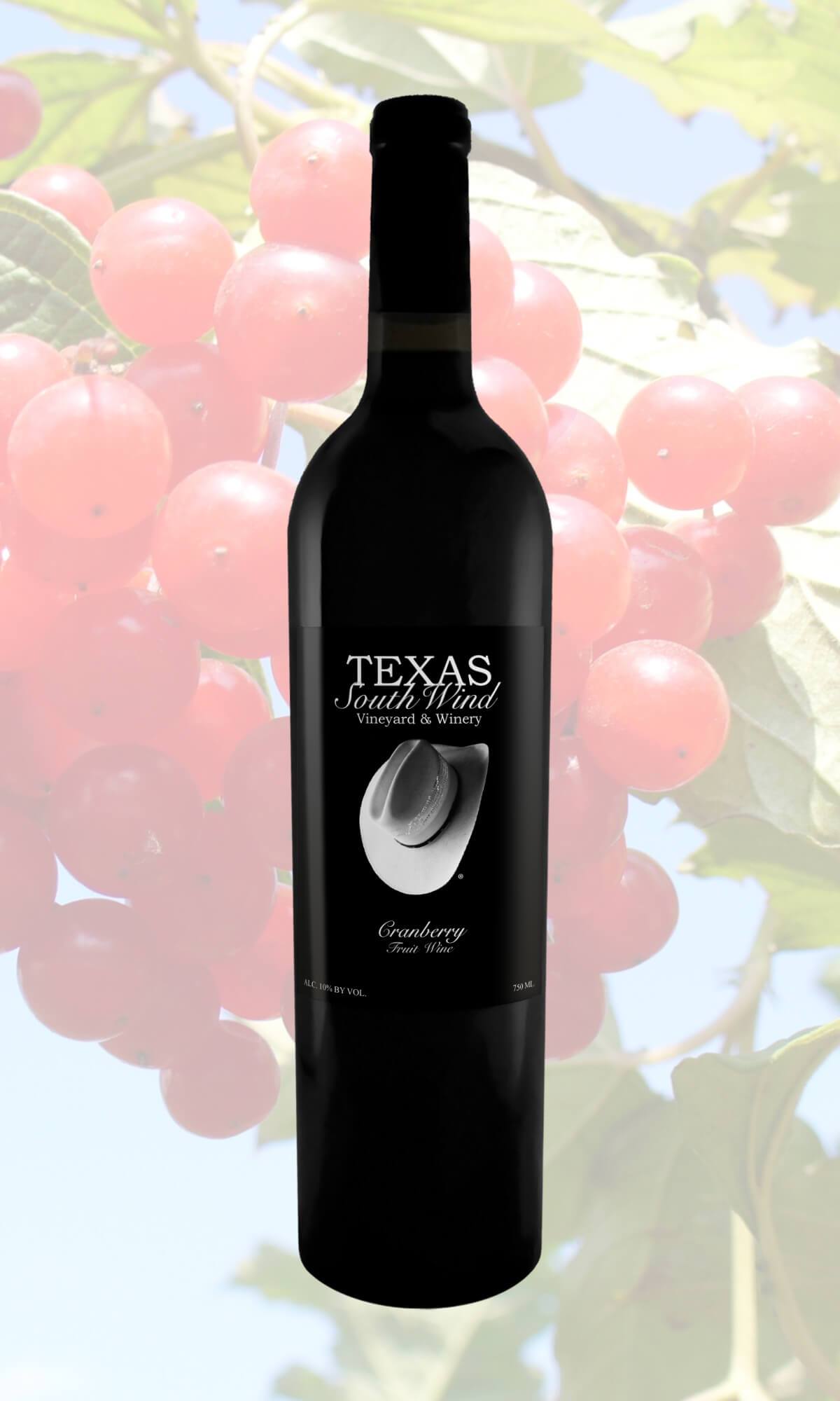 Cranberry Fruit Wine - Texas SouthWind Vineyard & Winery
