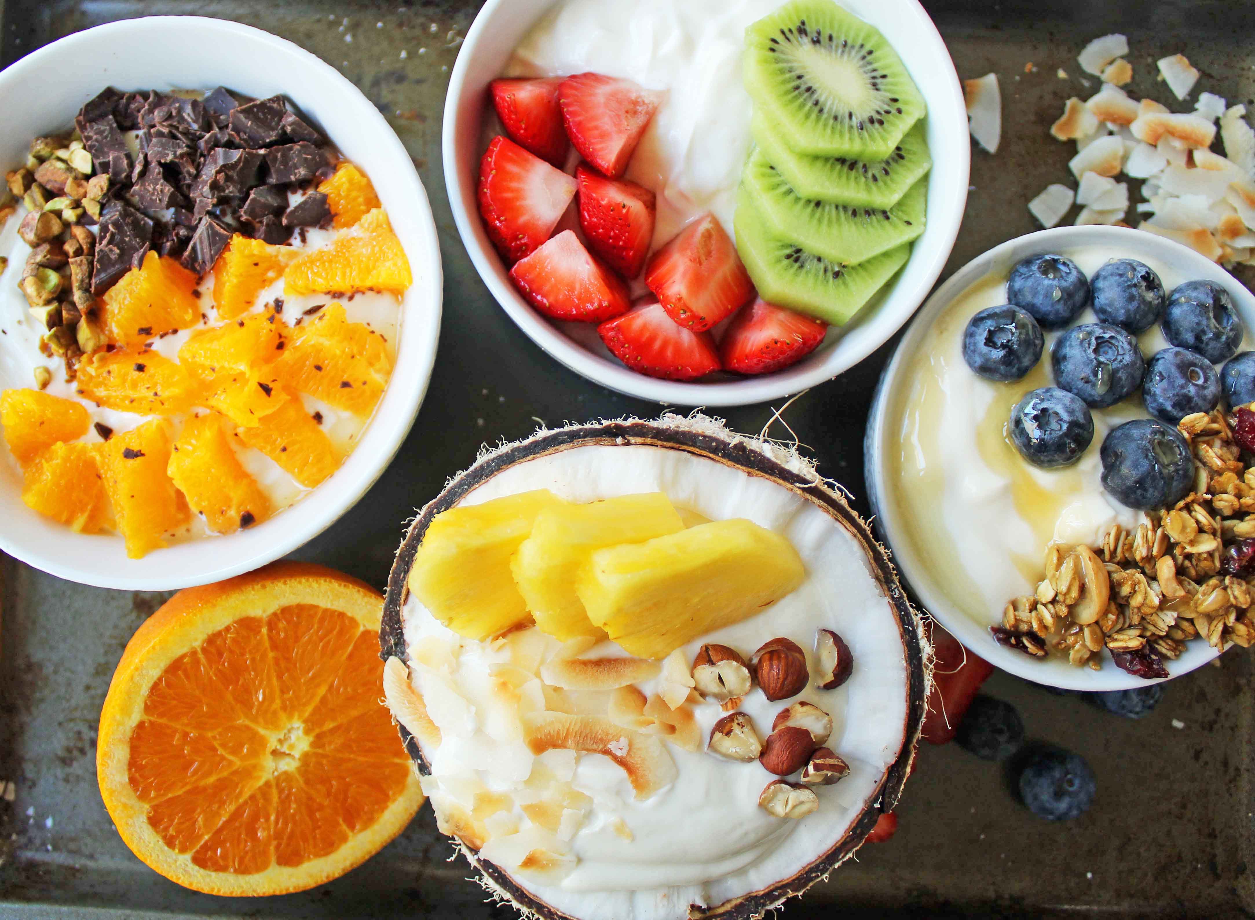 Greek Yogurt Breakfast Bowls with Toppings | Modern Honey