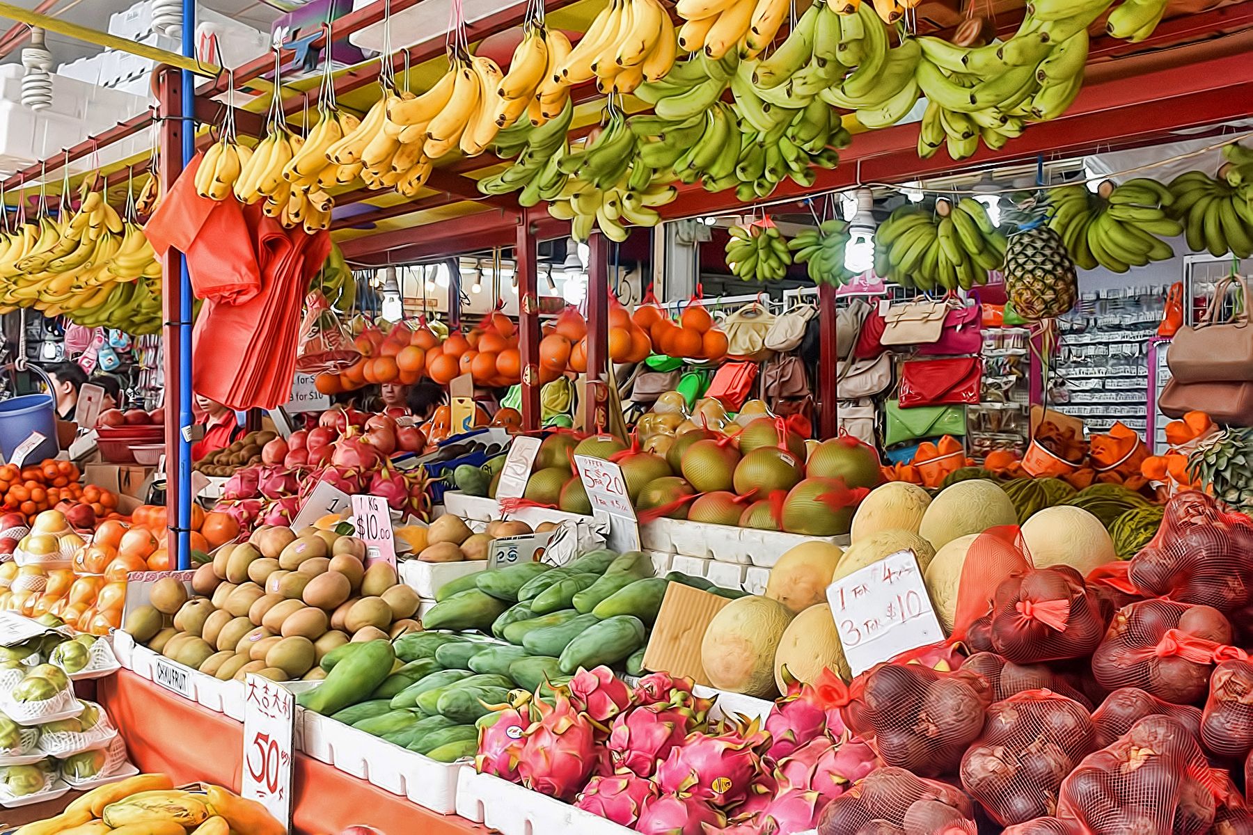 Fruits Stall | Pedestrian and Singapore