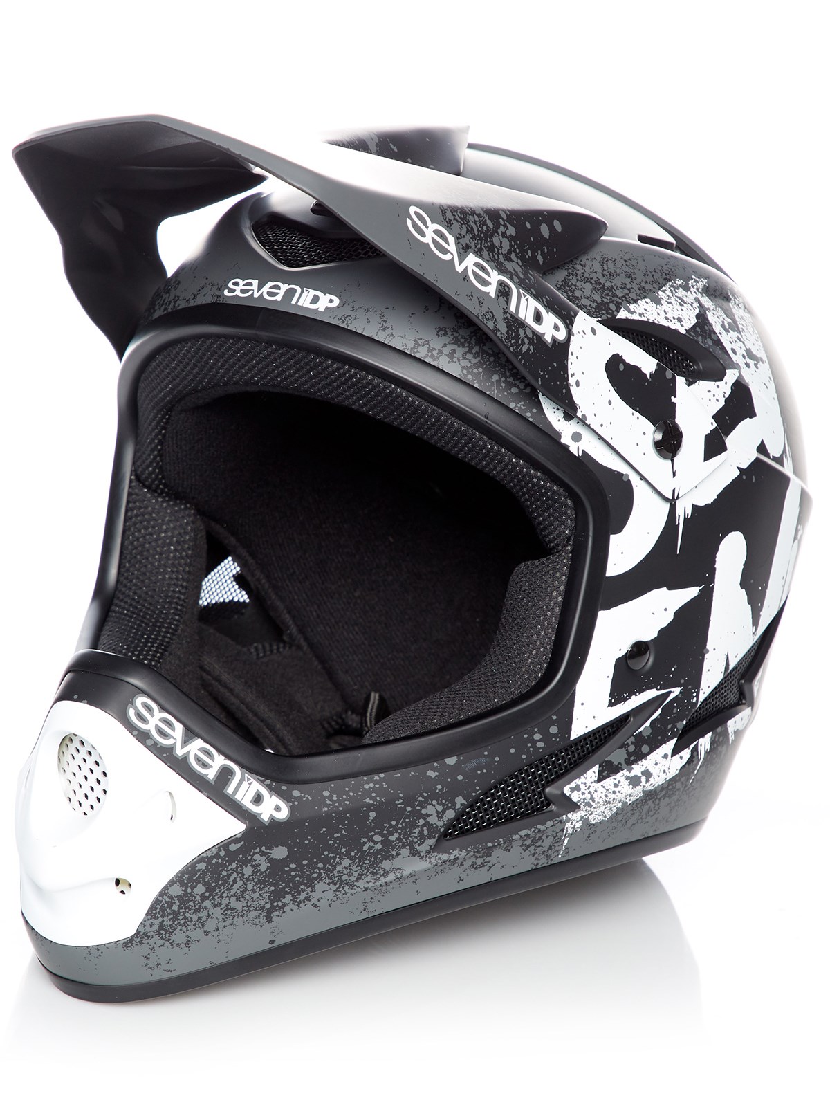 7iDP Black White 2018 M1 - Gradient MTB Full Face Helmet | 7iDP ...