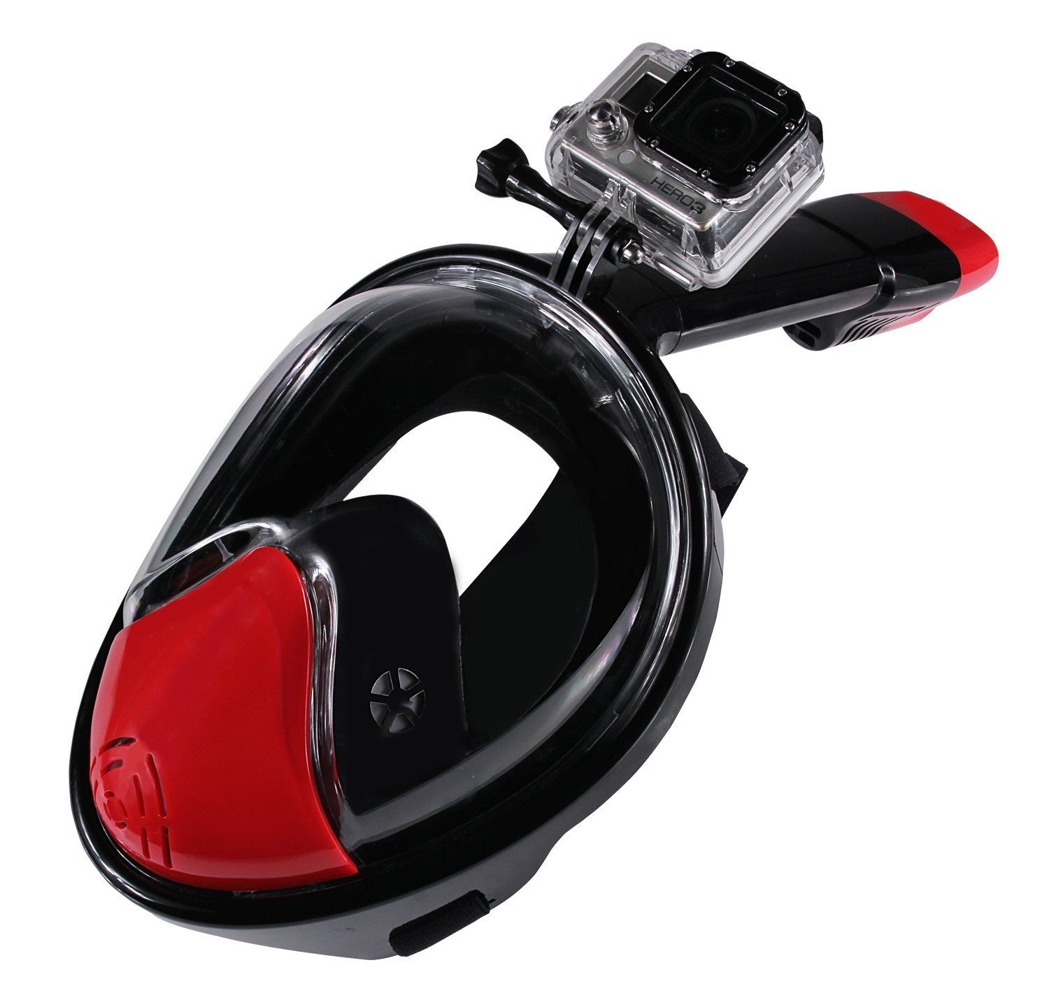 H2O Voyager 180° Full Face Snorkel Mask (Red-Black) – H2O Voyager