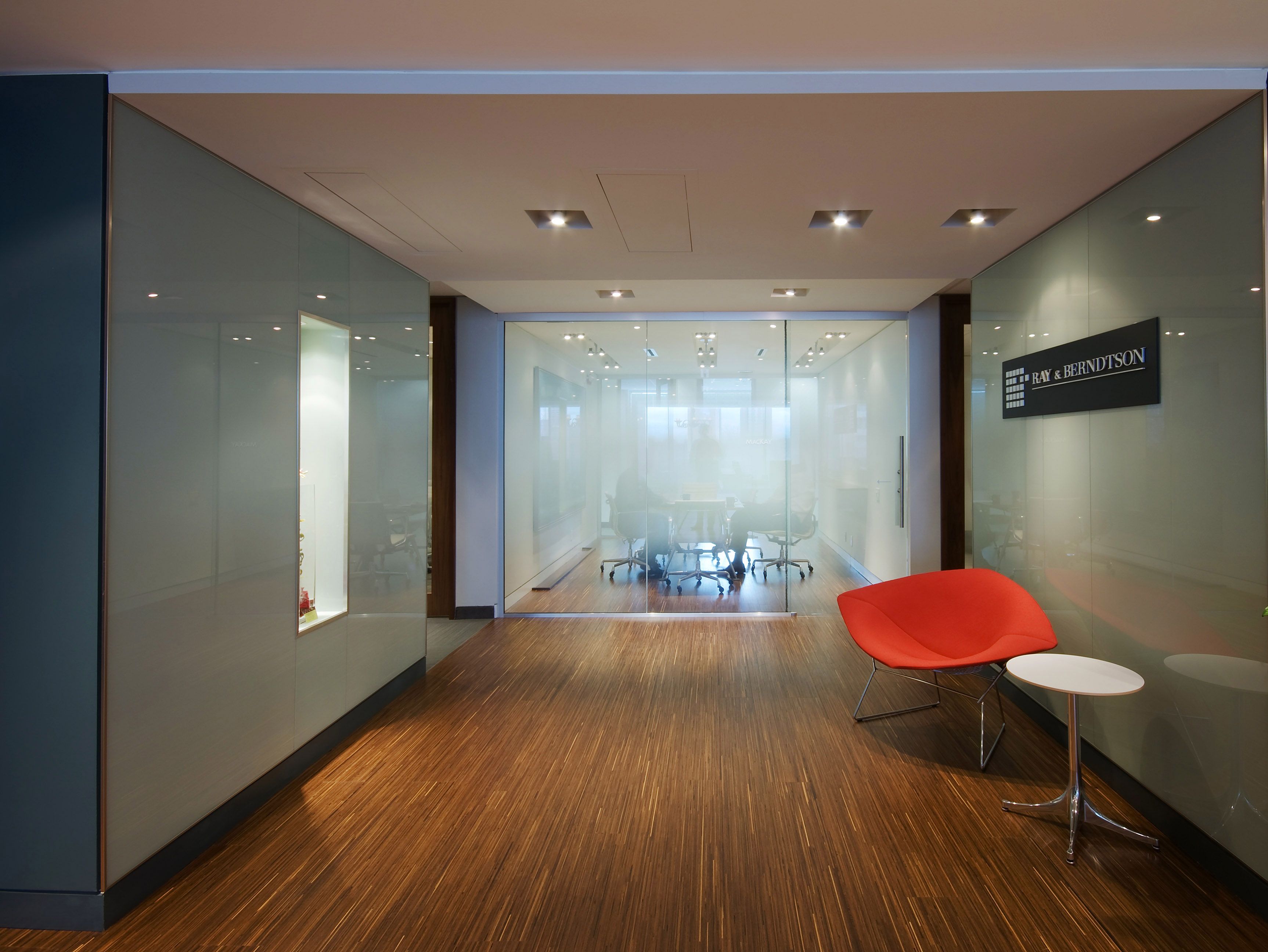 Office entrance by Kiva Design #design #office #modern #wood #glass ...