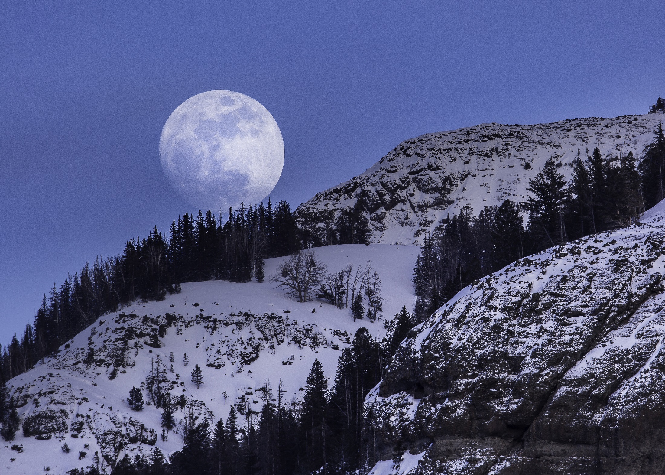 Full Moon, Altitude, Frozen, Full, Height, HQ Photo
