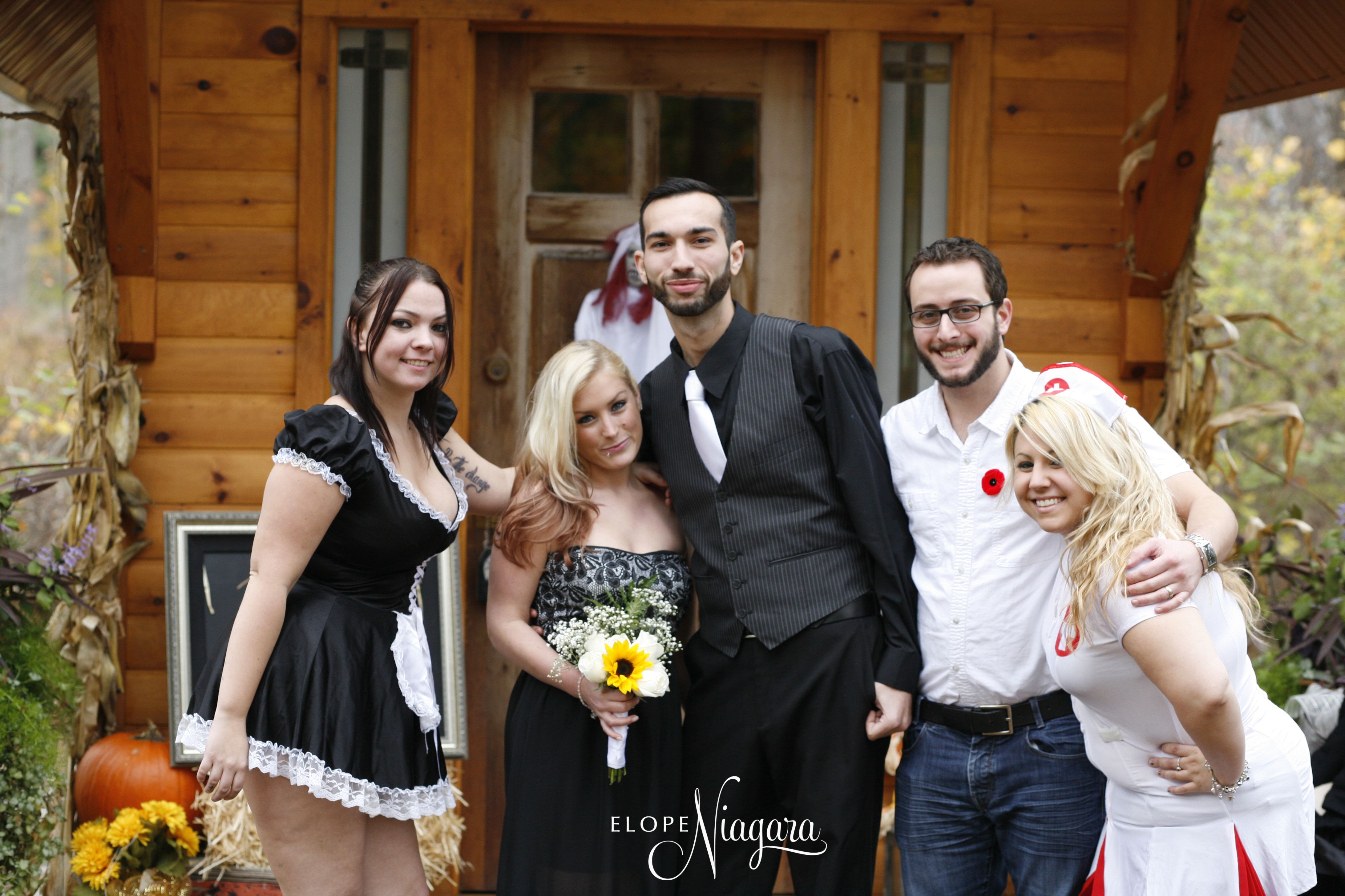 Halloween weddings are so much fun at The Little Log Wedding Chapel ...