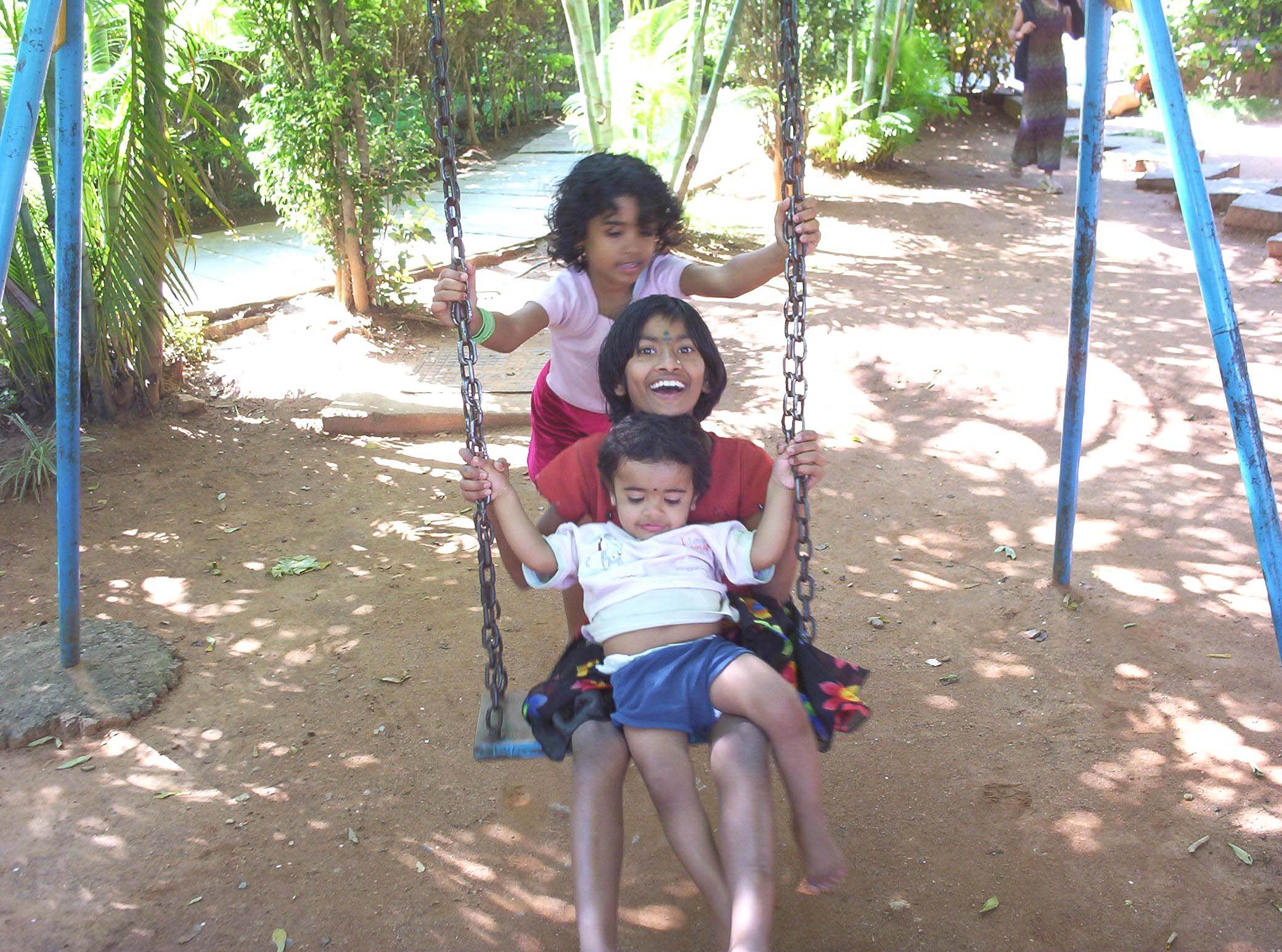 Fun in the swing photo