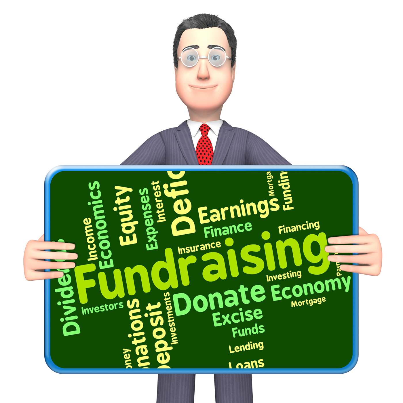 Fundraising word shows capital wordcloud and funds photo