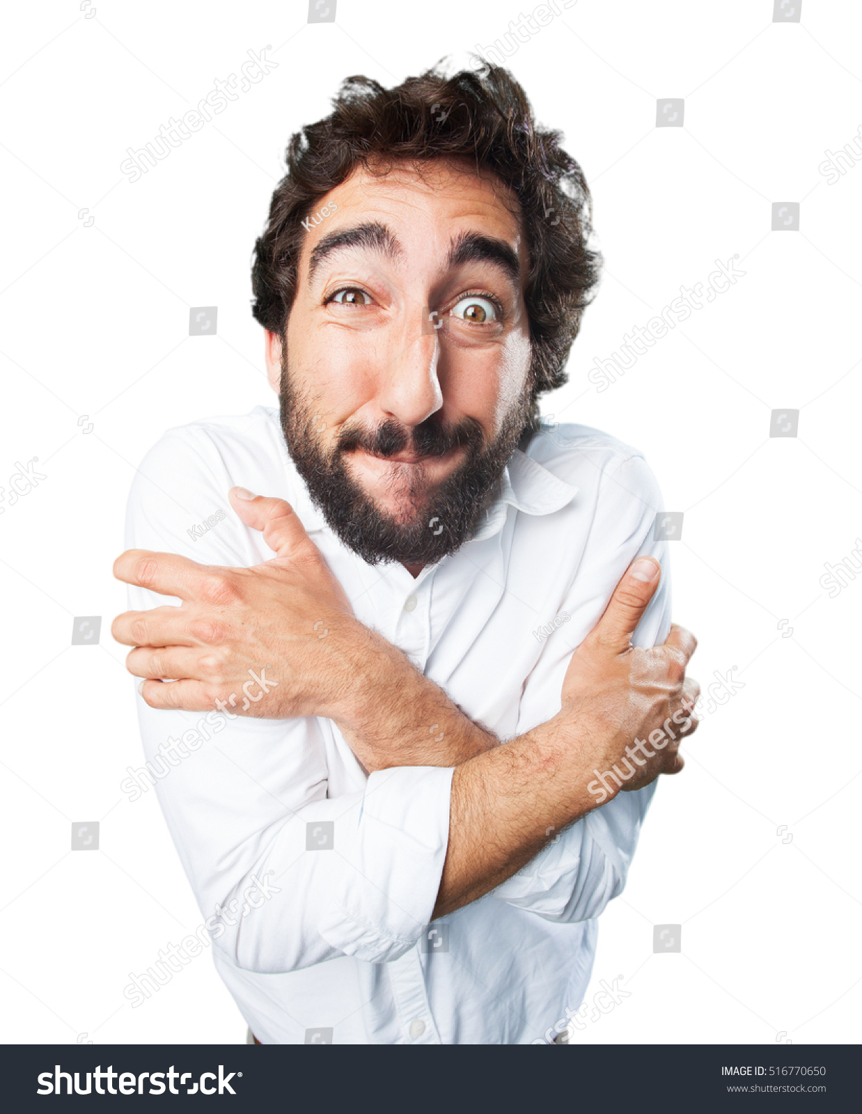 Young Funny Man Scared Worried Pose Stock Photo (Royalty Free ...