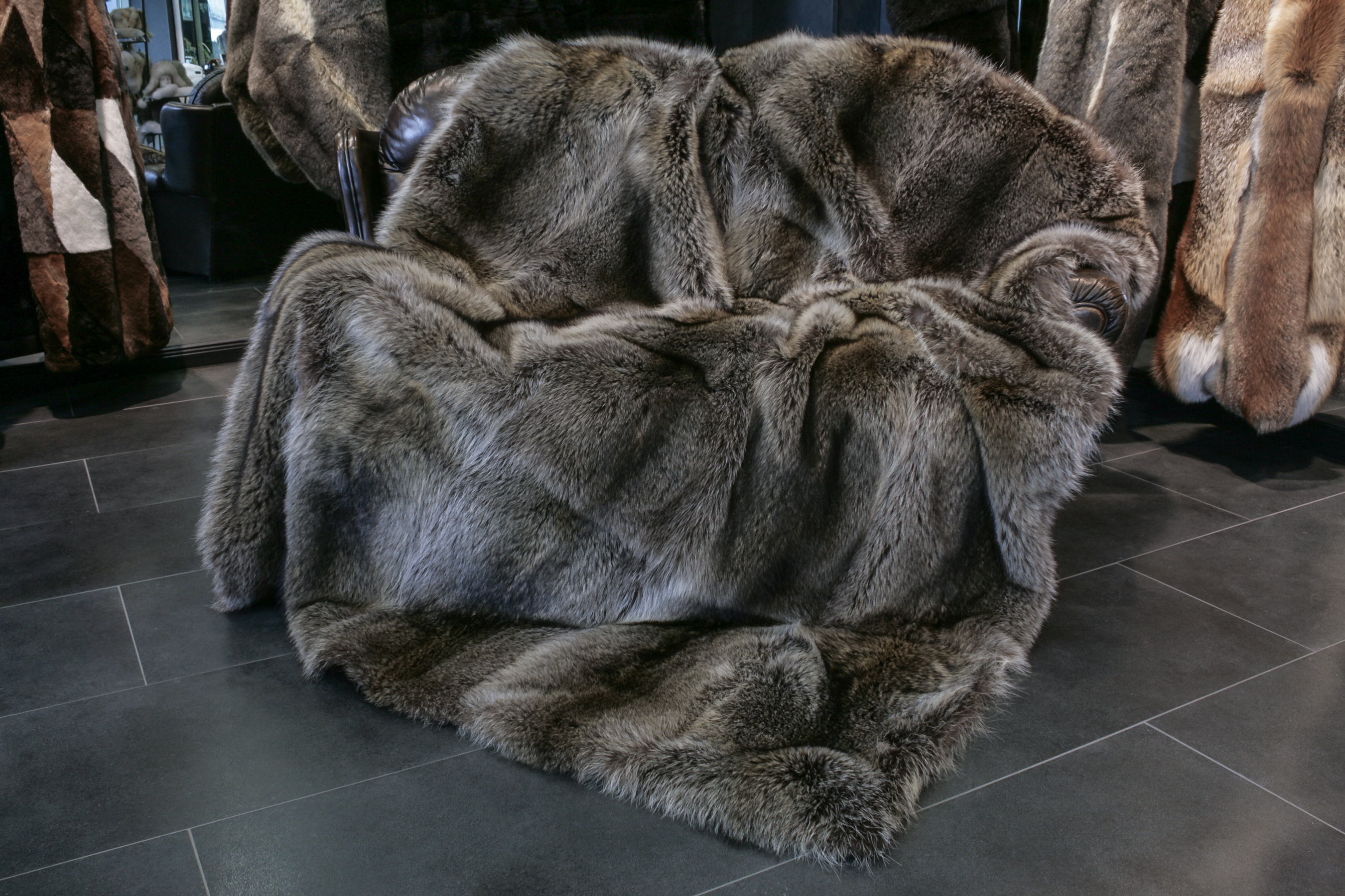 Canadian Raccoon Fur Blanket | Lars Paustian Furs