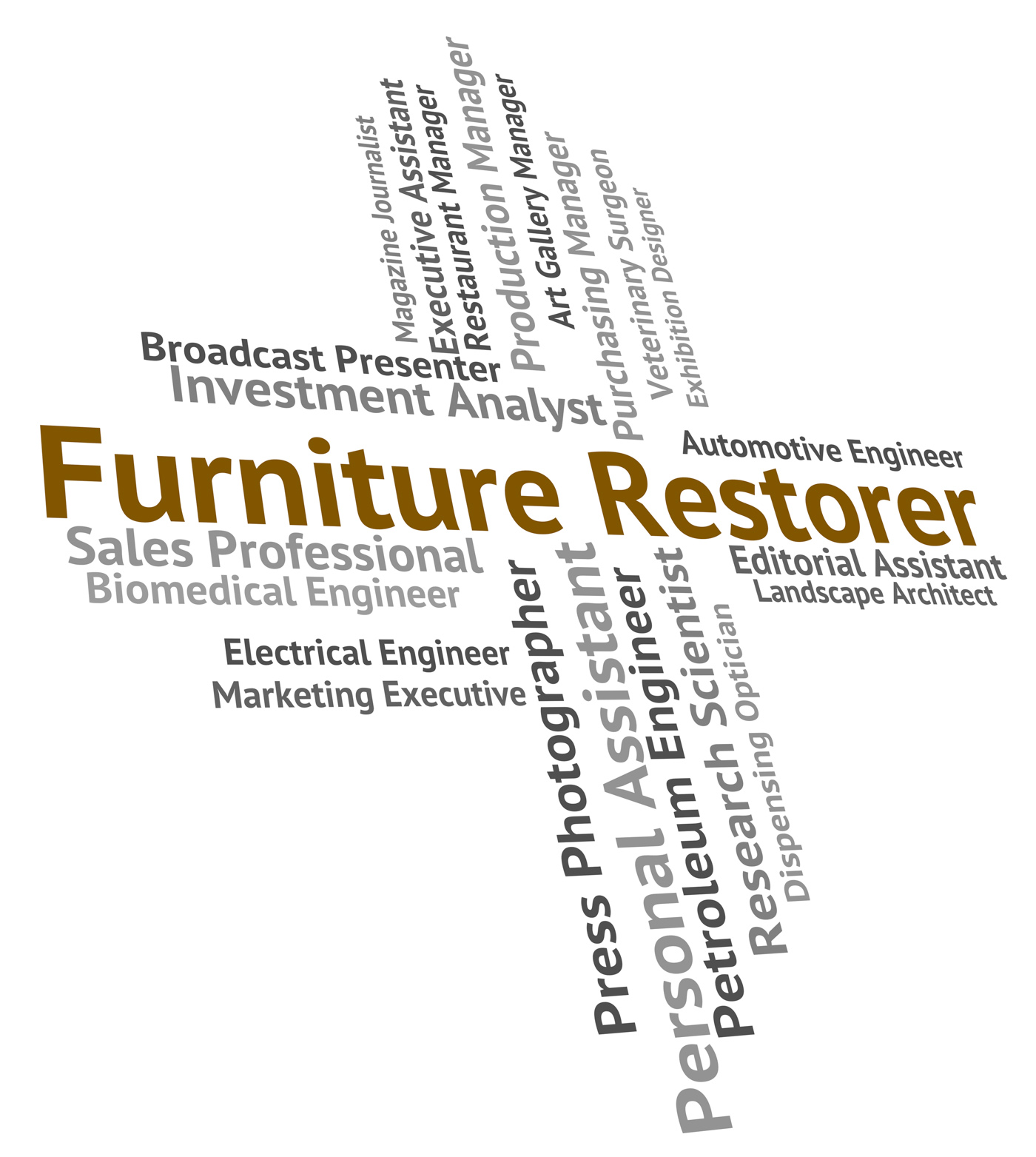 Furniture restorer indicates occupation career and occupations photo