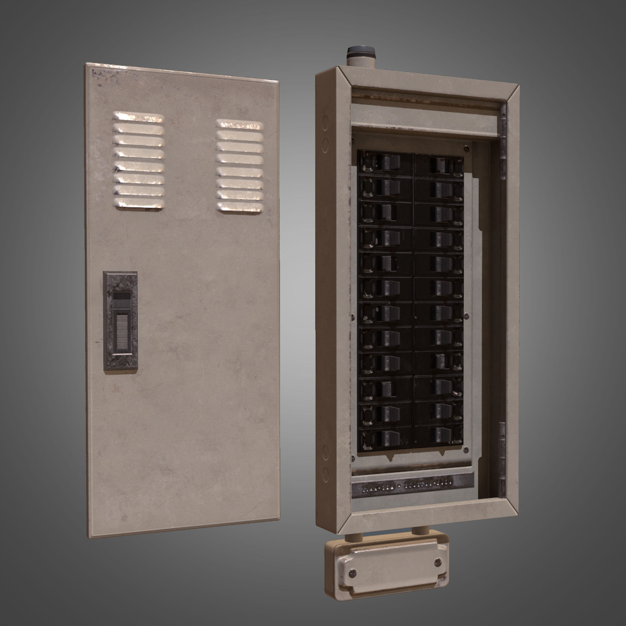 Electrical Fuse Box - PBR Game Ready 3D model | CGTrader
