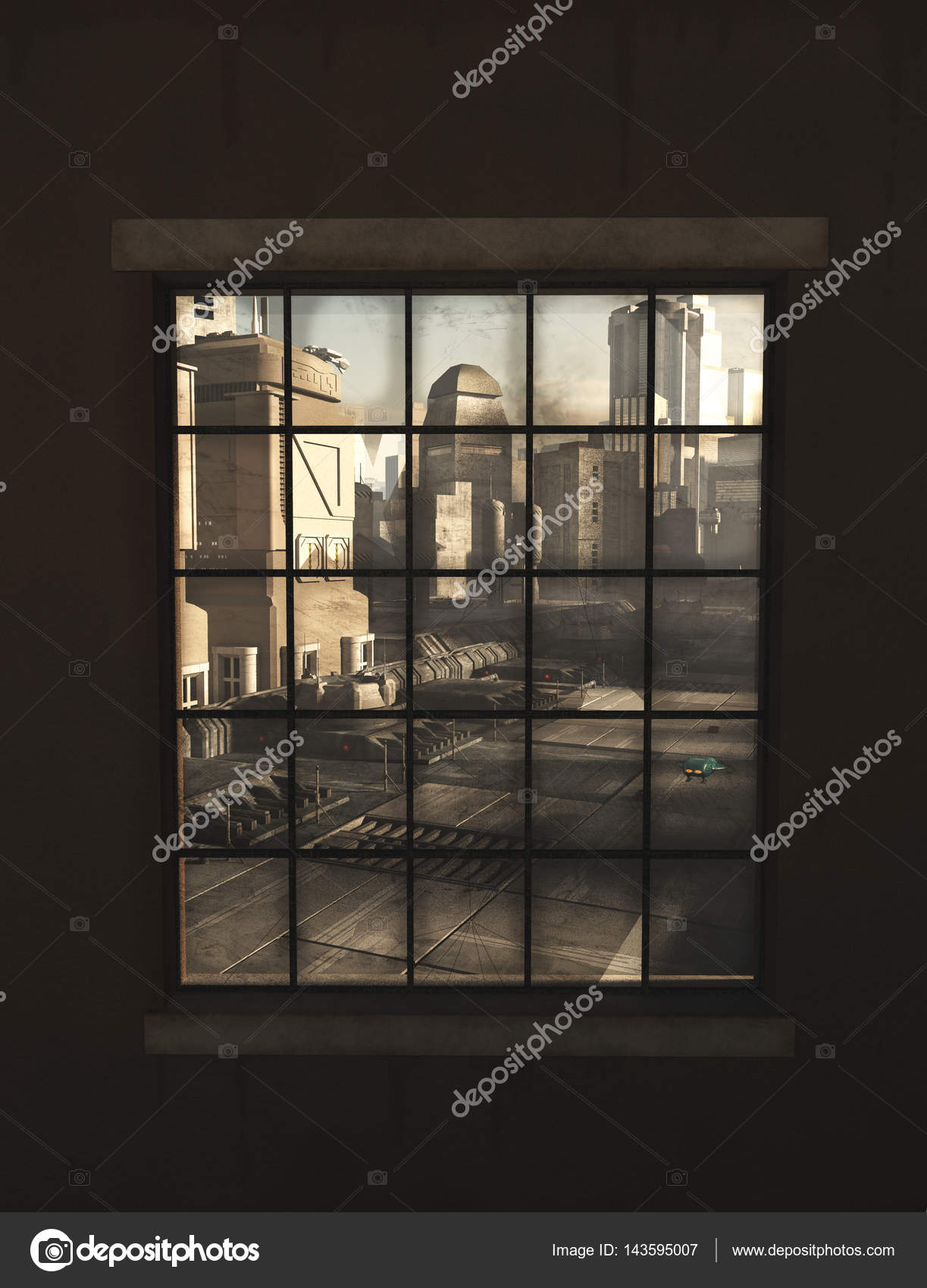 Future City View through the Window — Stock Photo © algolonline ...