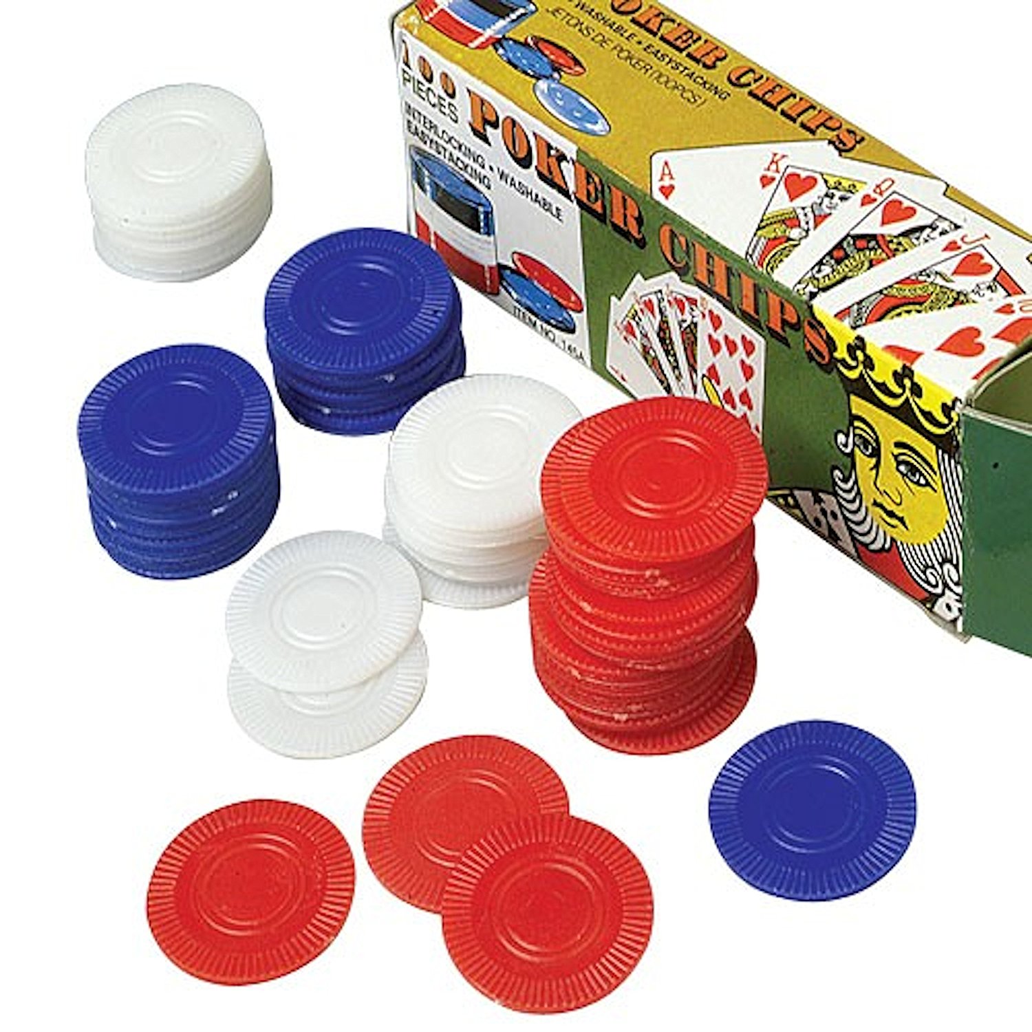 Amazon.com : U. S. Toy Bulk Poker Chips - 100 Pieces : Toys & Games