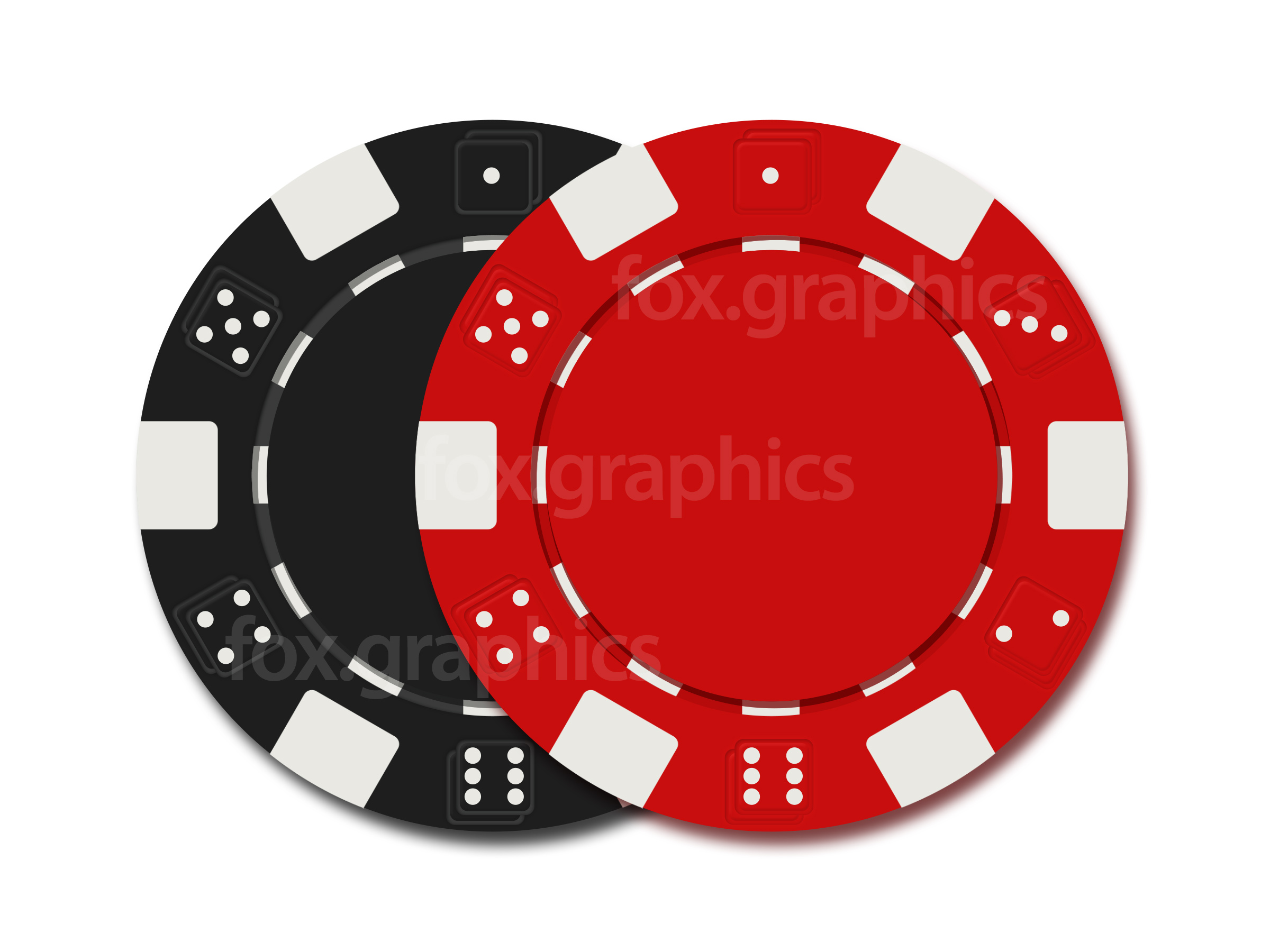 Gambling chips (PSD) - Fox Graphics