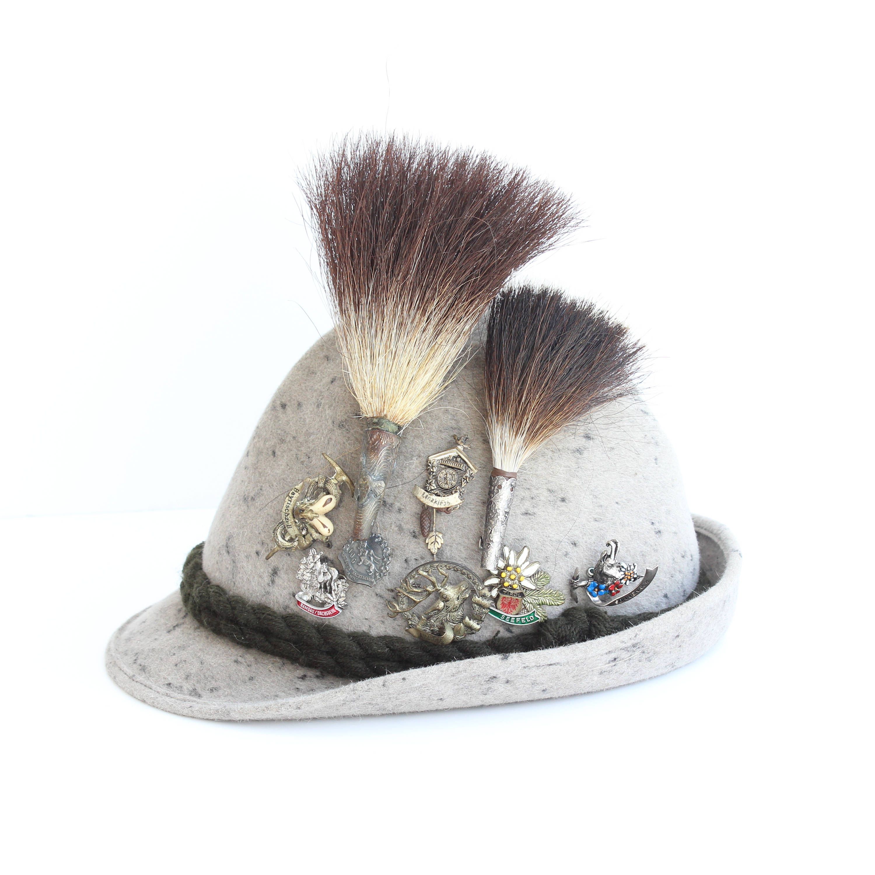 Hunter Hat,Gamsbart,EUROP,Wild Boar Hair,Hat Pin,12 different Hat ...