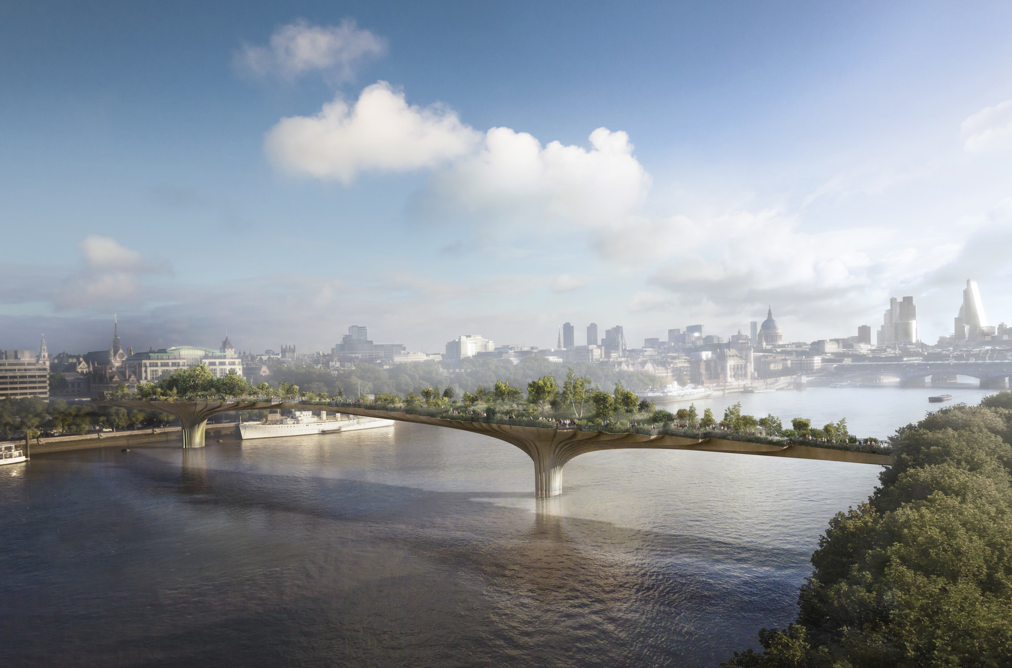 Heatherwick Releases Updated Images for London's 'Garden Bridge ...