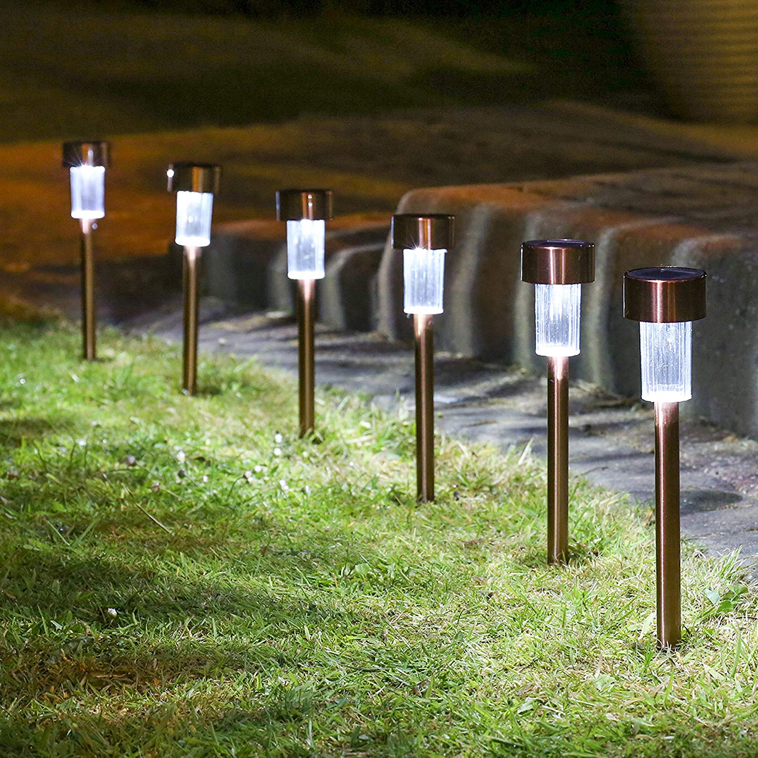 Amazon.com : Sogrand 12pcs-Pack, Solar Lights Outdoor, Stainless ...