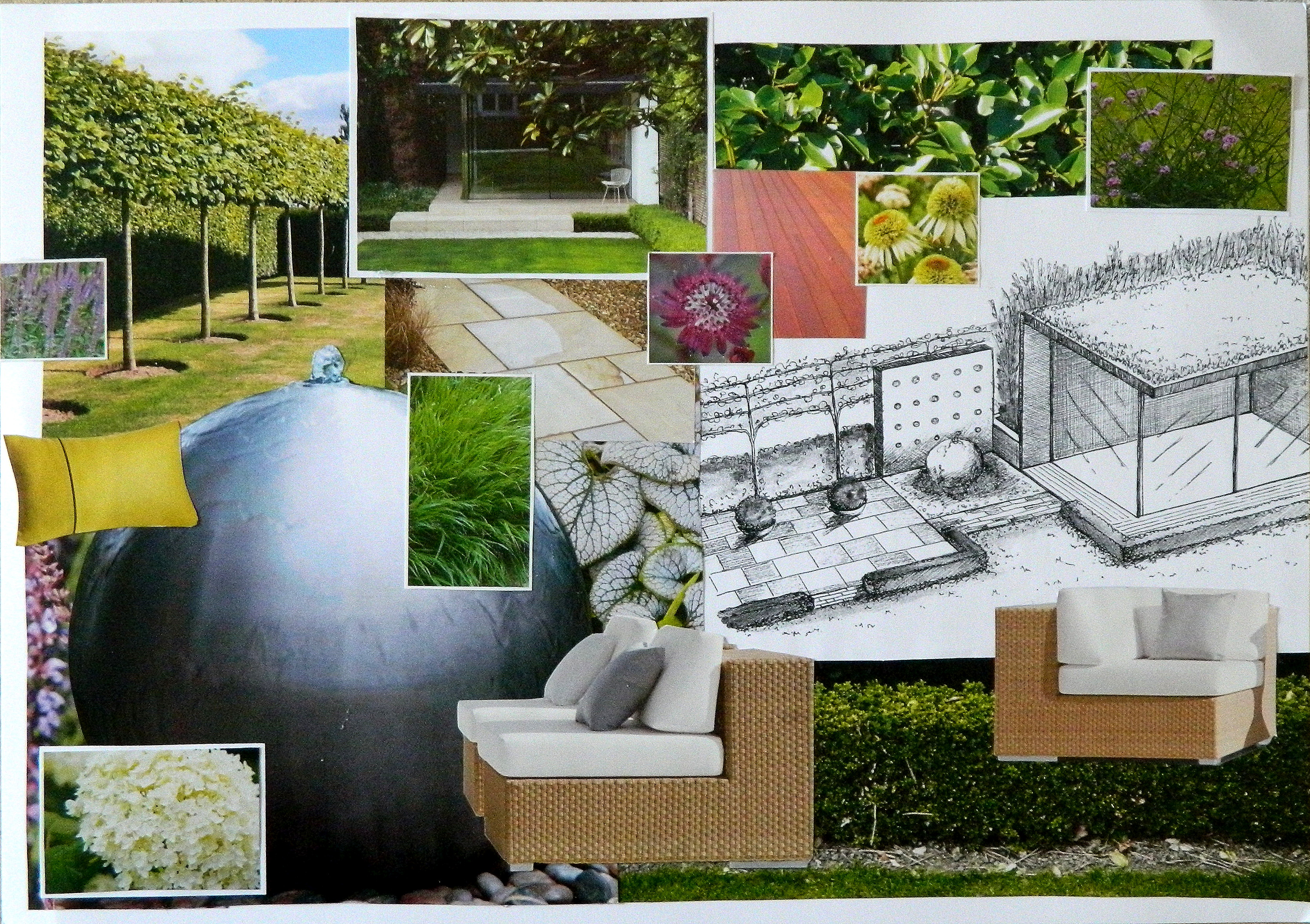 Contemporary Garden Mood Board - Millhouse Landscapes