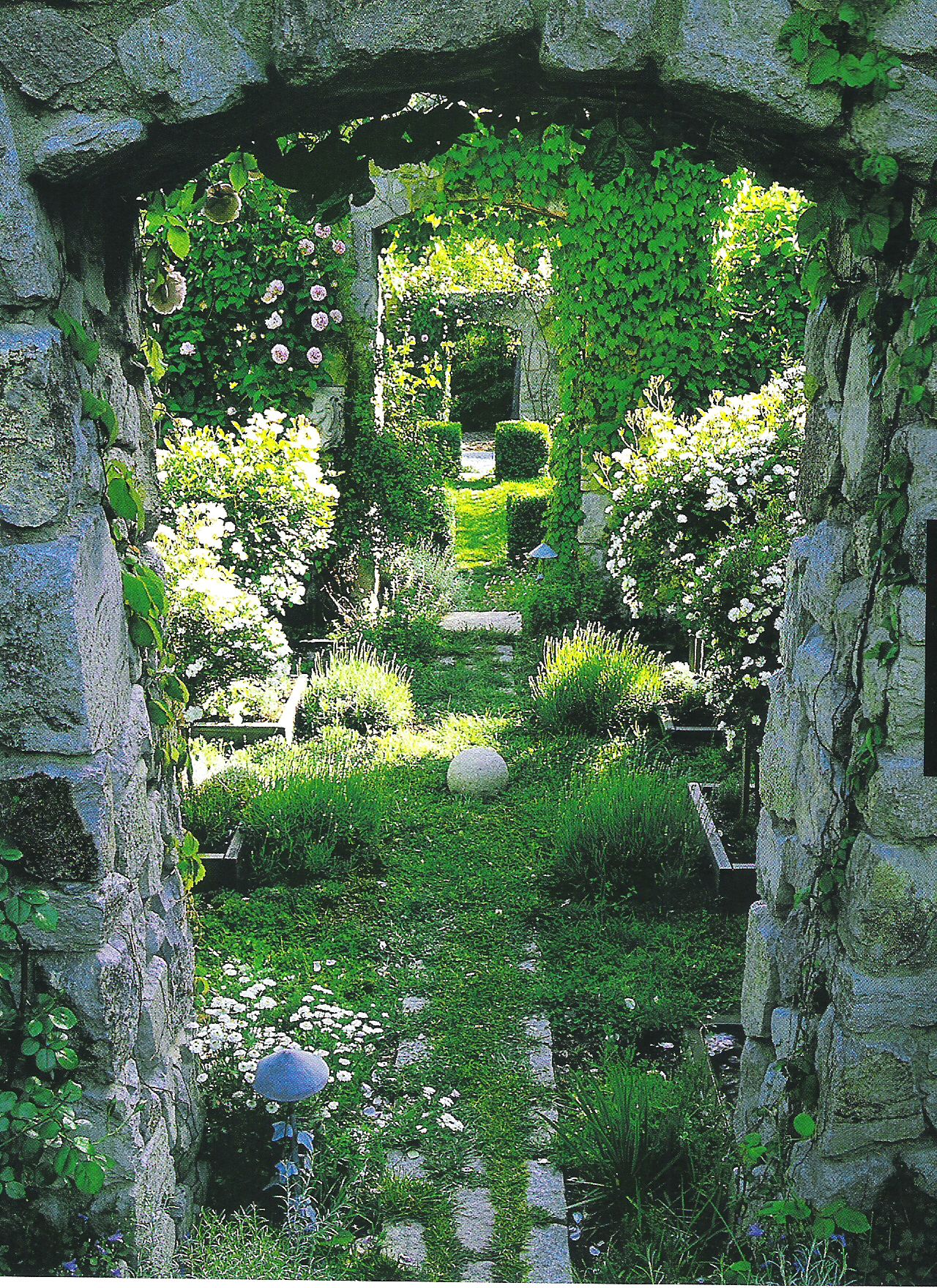 the view through three garden rooms...garden design by Scott Columbo ...
