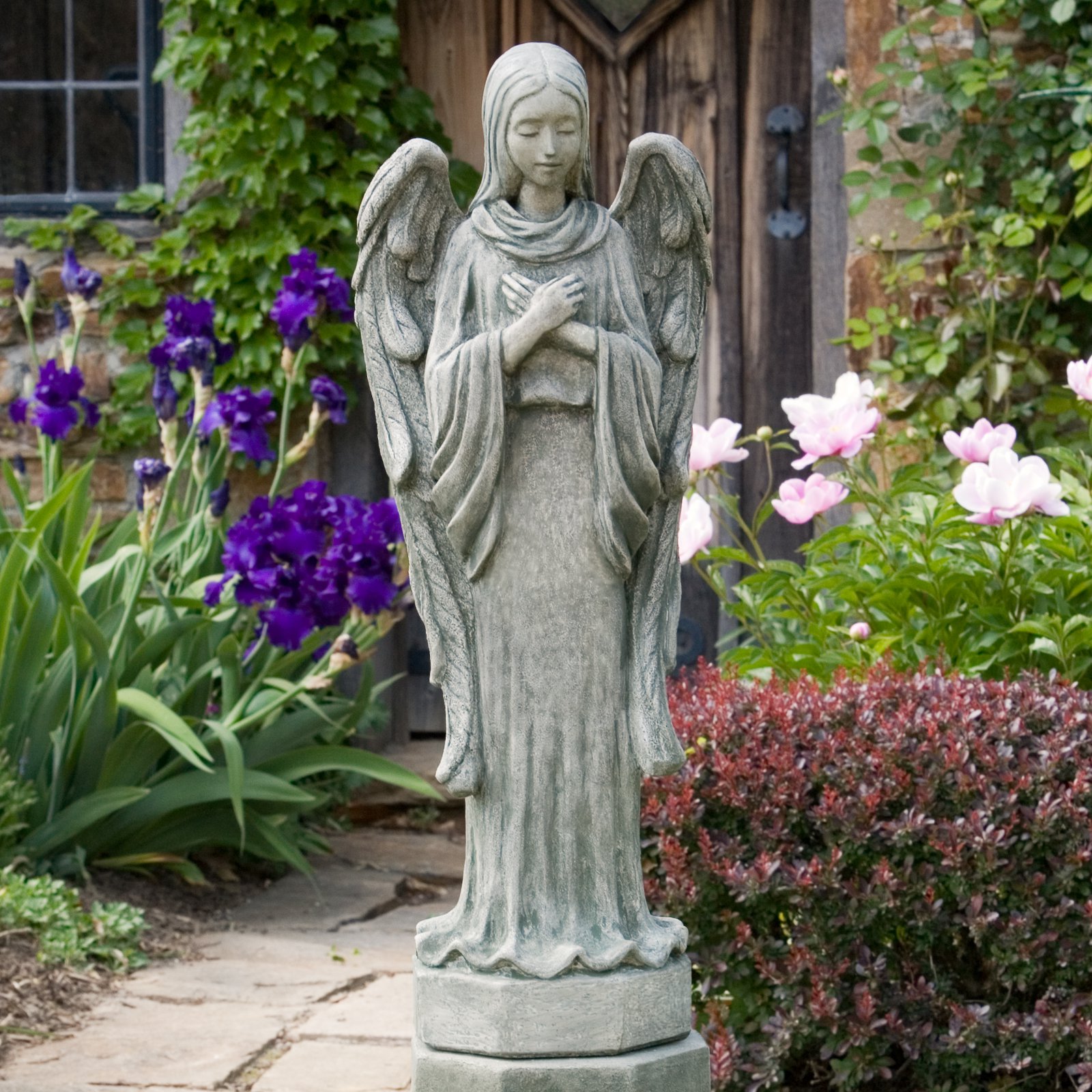 Campania International Autumn Angel Cast Stone Garden Statue | Hayneedle