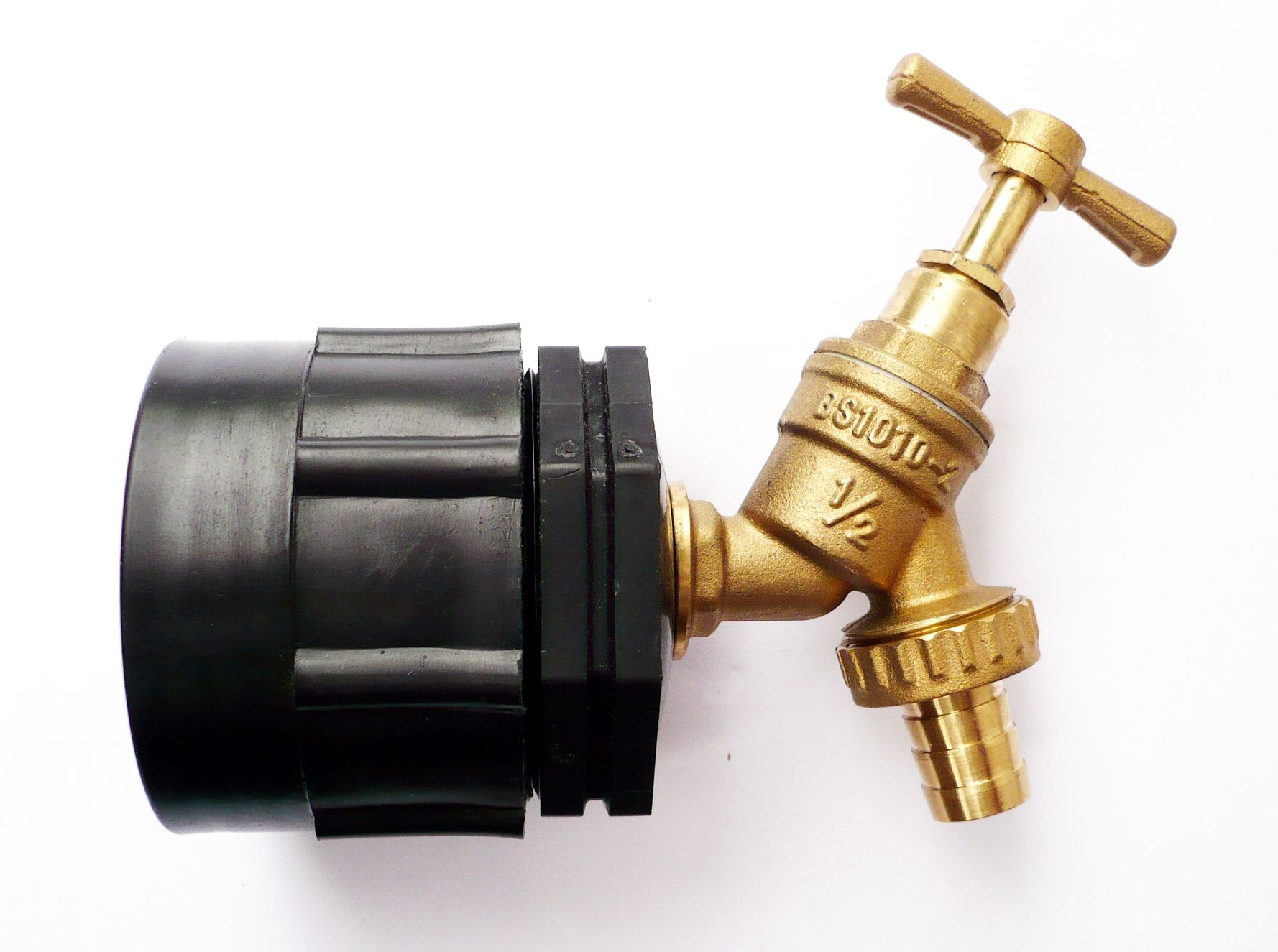 IBC Adapter HD to Brass Garden Tap withse 1 2 13mm Hose Tail.