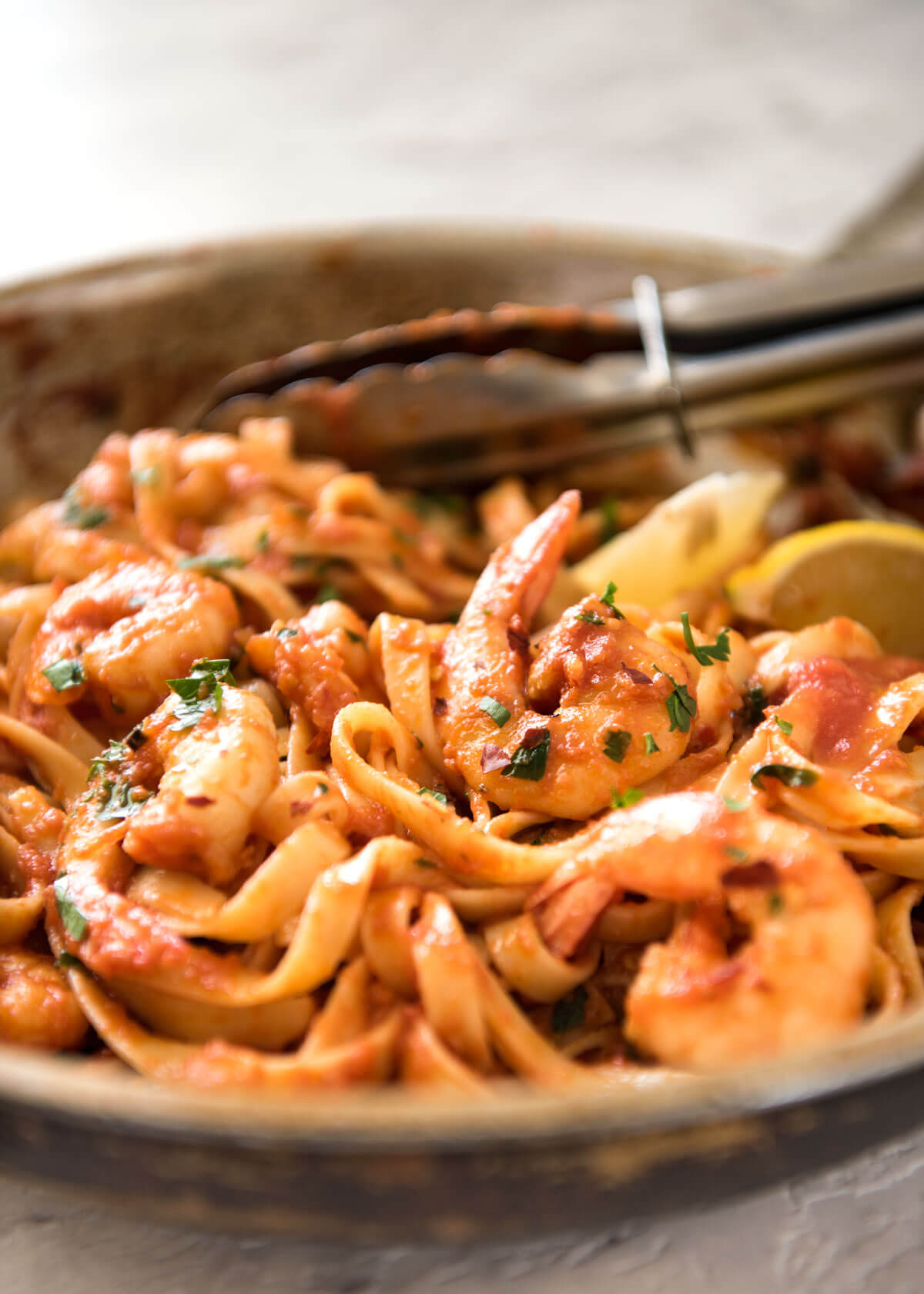 Spicy Chilli Prawn Pasta (Shrimp) | RecipeTin Eats