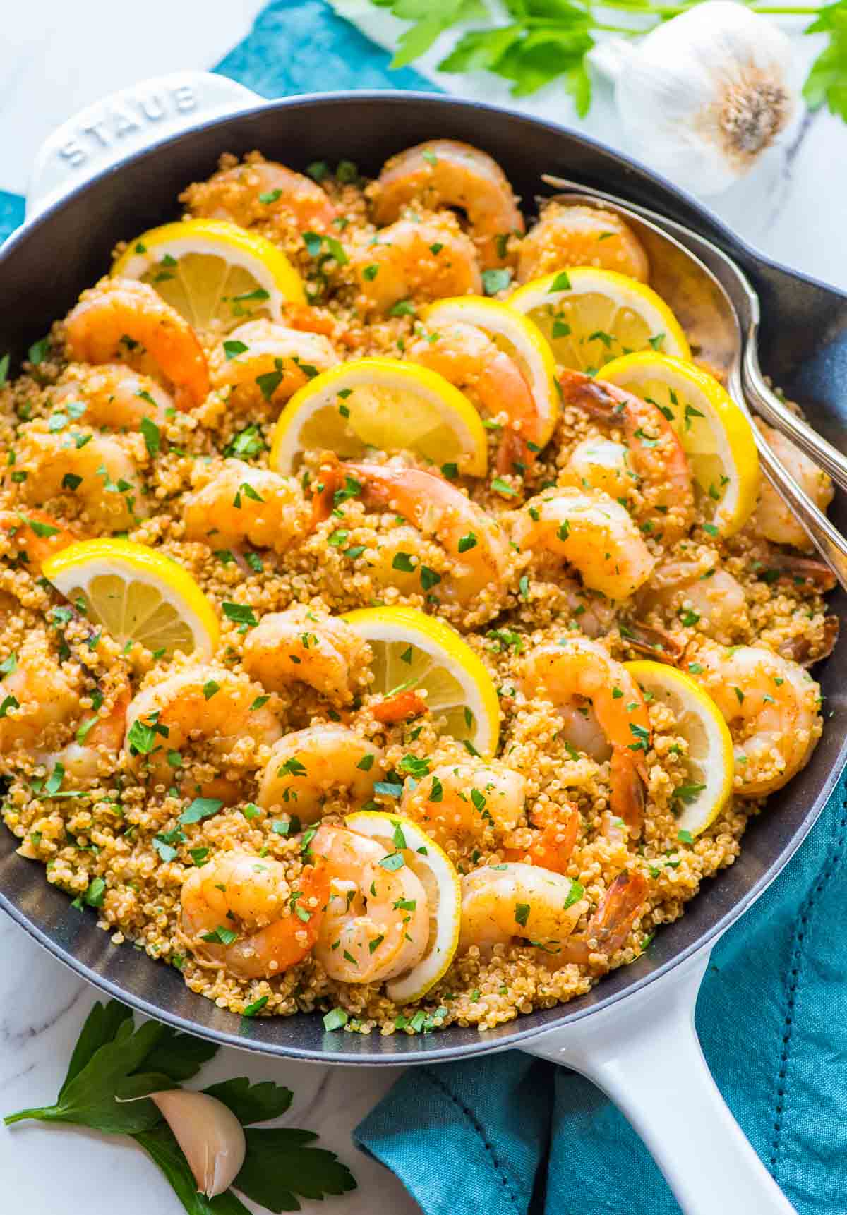 Garlic Shrimp with Quinoa