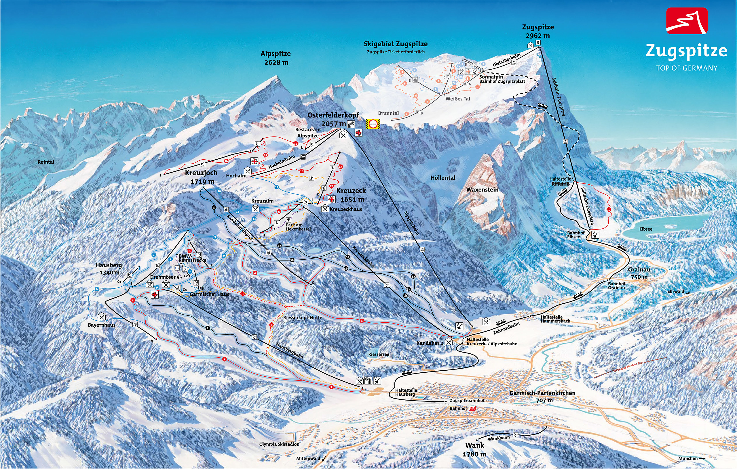 BERGFEX: Comparto sciistico Garmisch-Classic - Vacanza sciistica ...