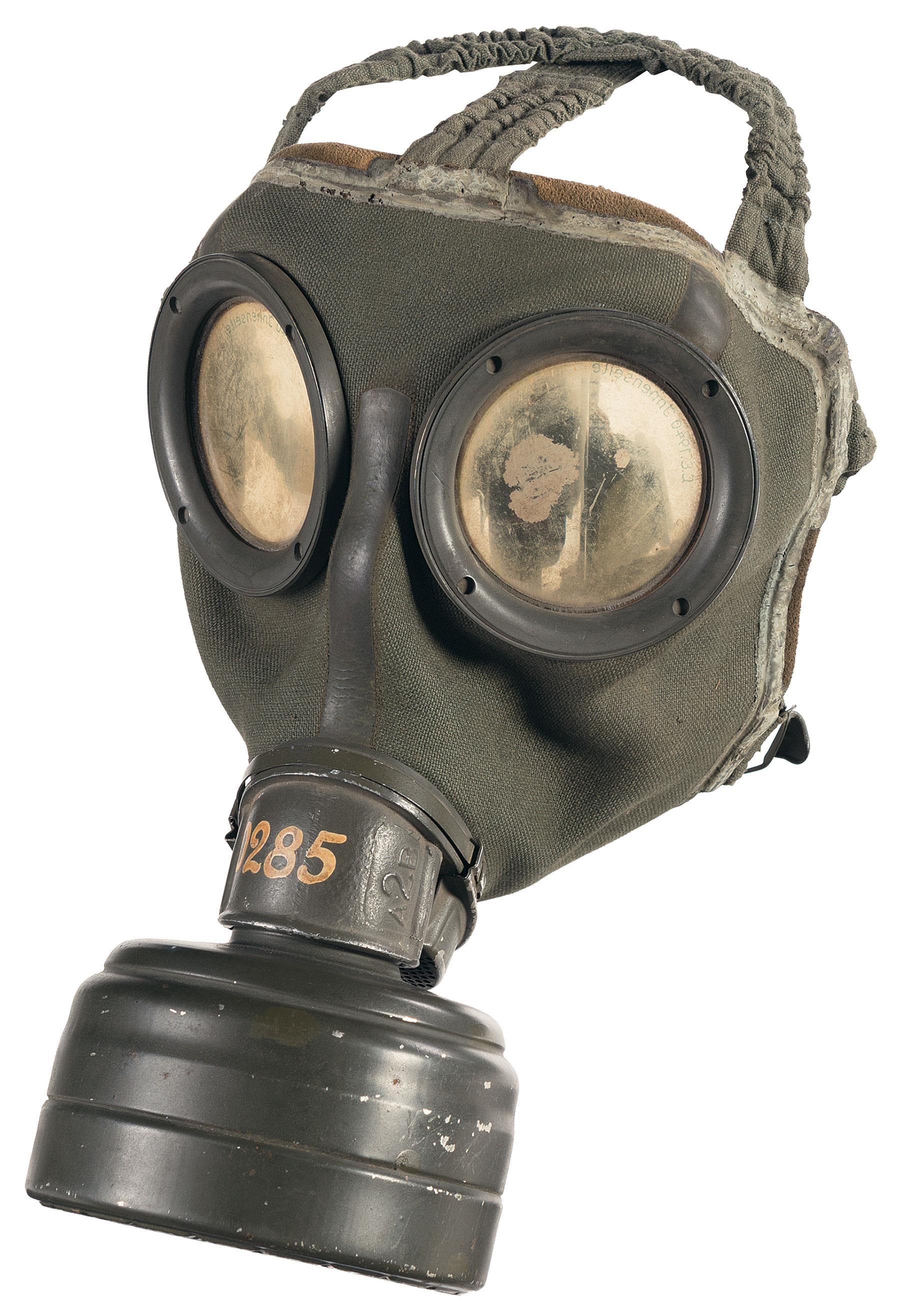 Rare Early World War II German Fallschirmjager Gas Mask with Bag