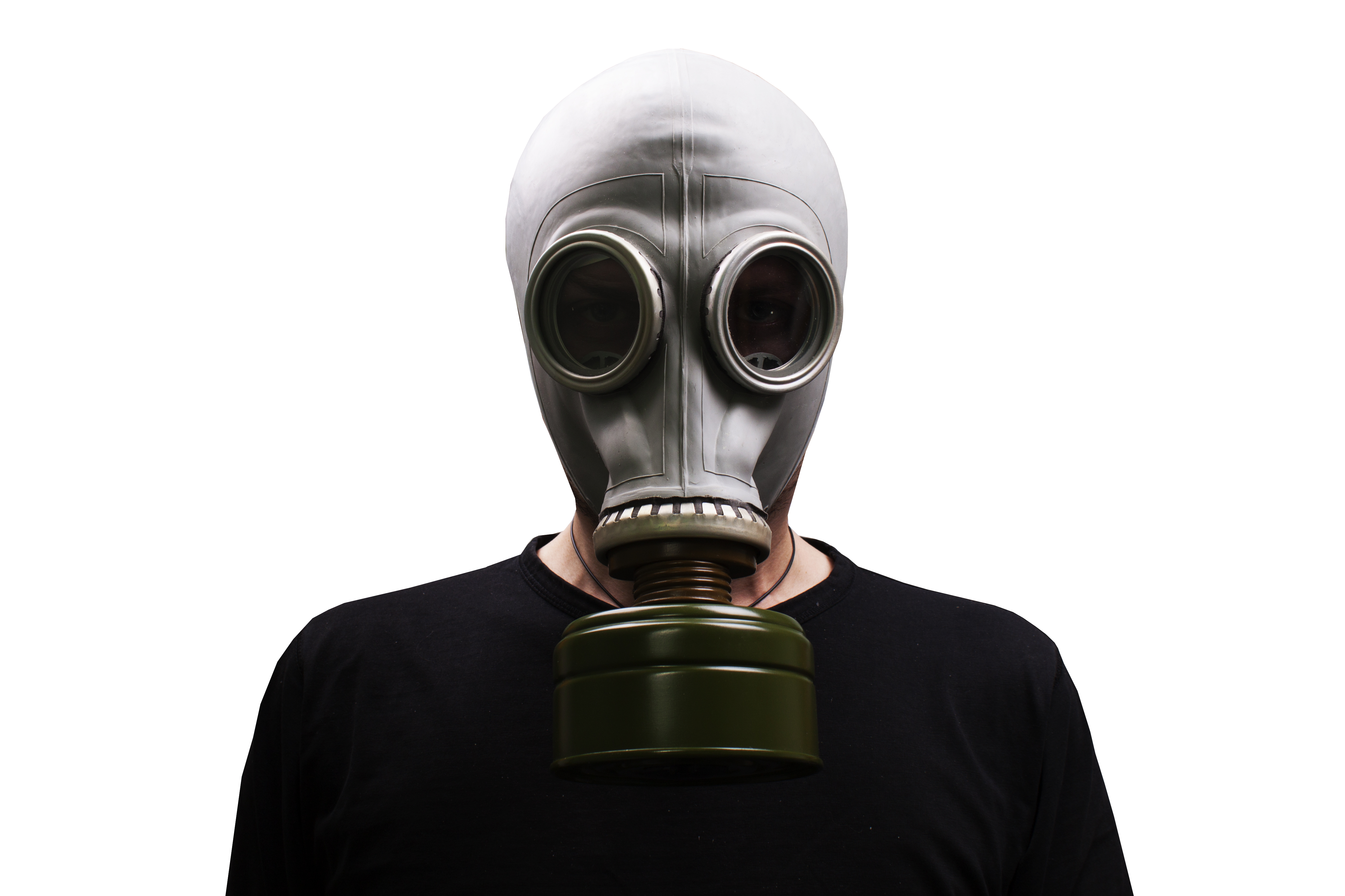 Unused White Vintage Rare Gas Mask. Soviet Gas Mask 