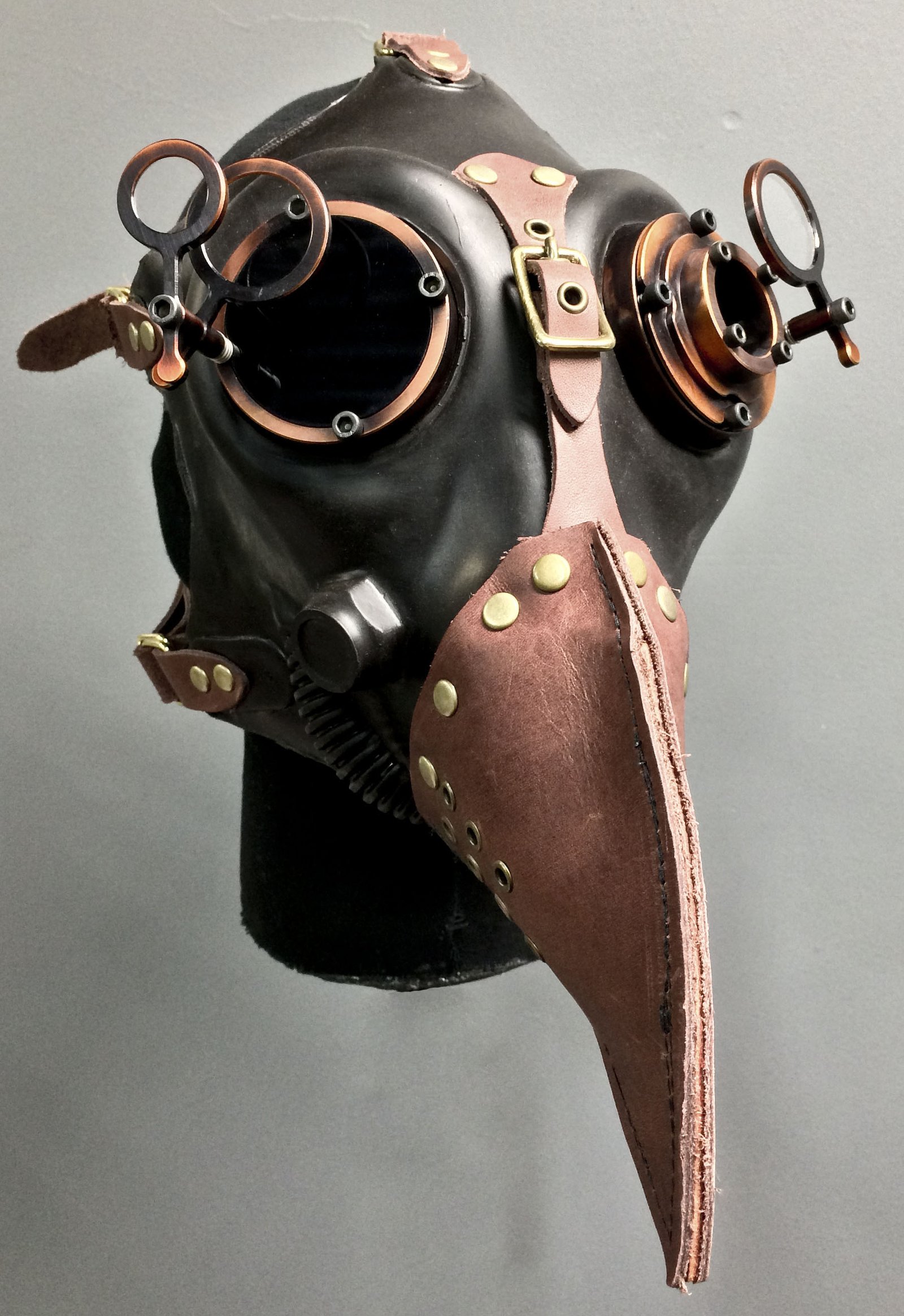 Gas Mask - Plague - Antiqued Bronze - MS053BZ – Apocalypse Hardware