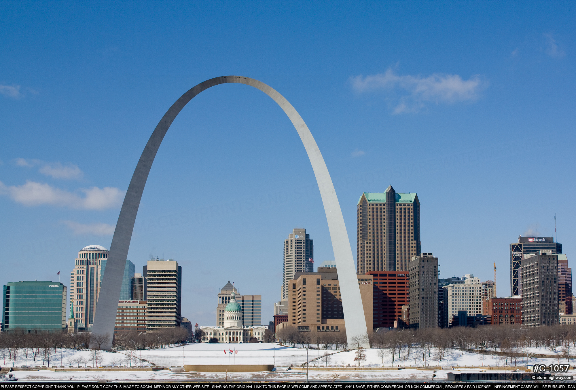 Downtown St. Louis and the Gateway Arch after snow :: Storms and ...