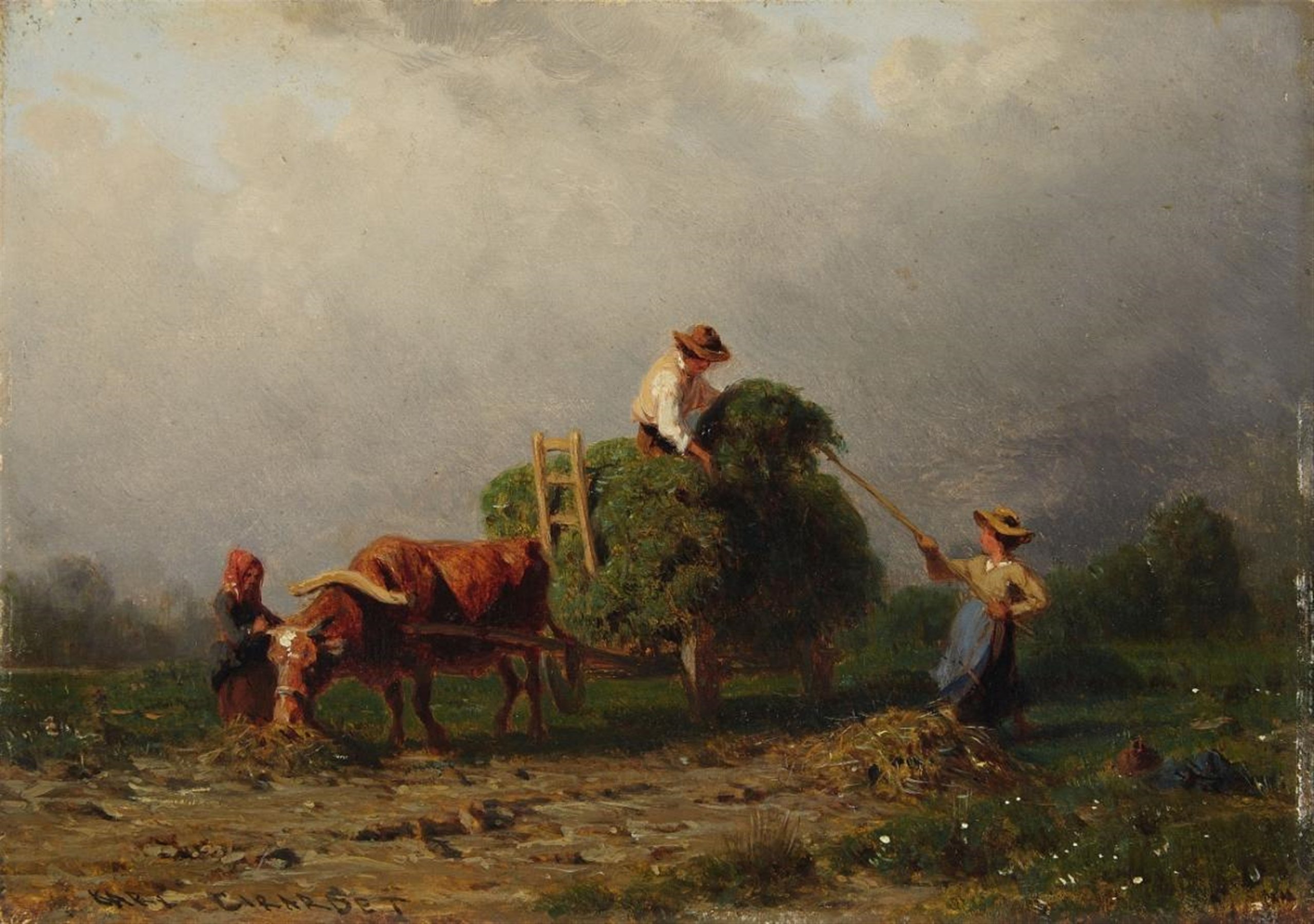 Hay Harvest beneath a Gathering Storm - Auktionshaus Lempertz