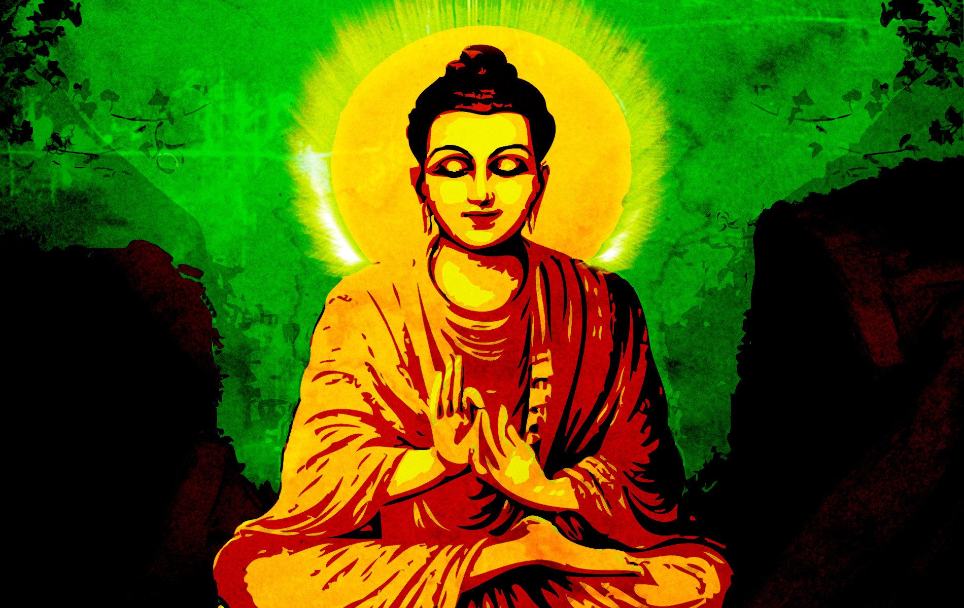 Gautam Buddha With Green Background - Art Prints by Sina Irani | Buy ...