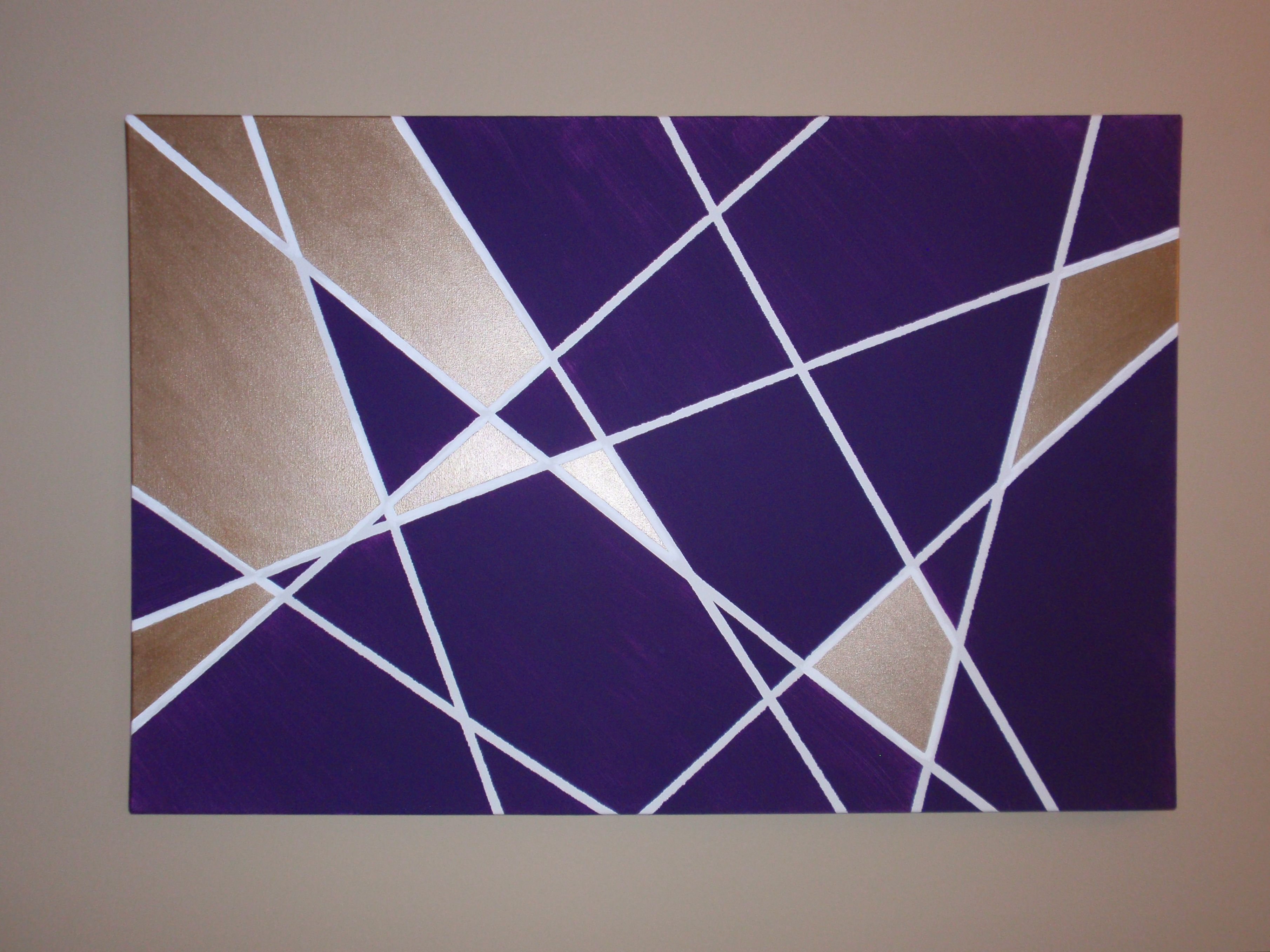 Wall Art Ideas Design : Purple Rectangle Geometric Wall Art Home ...