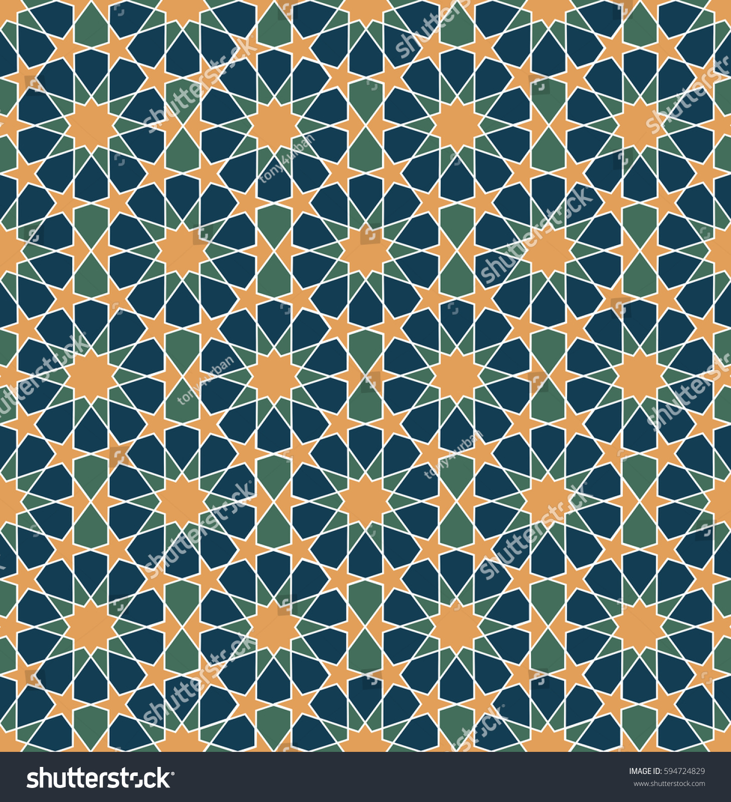 Islamic Religious Geometric Decoration Pattern Background Stock ...