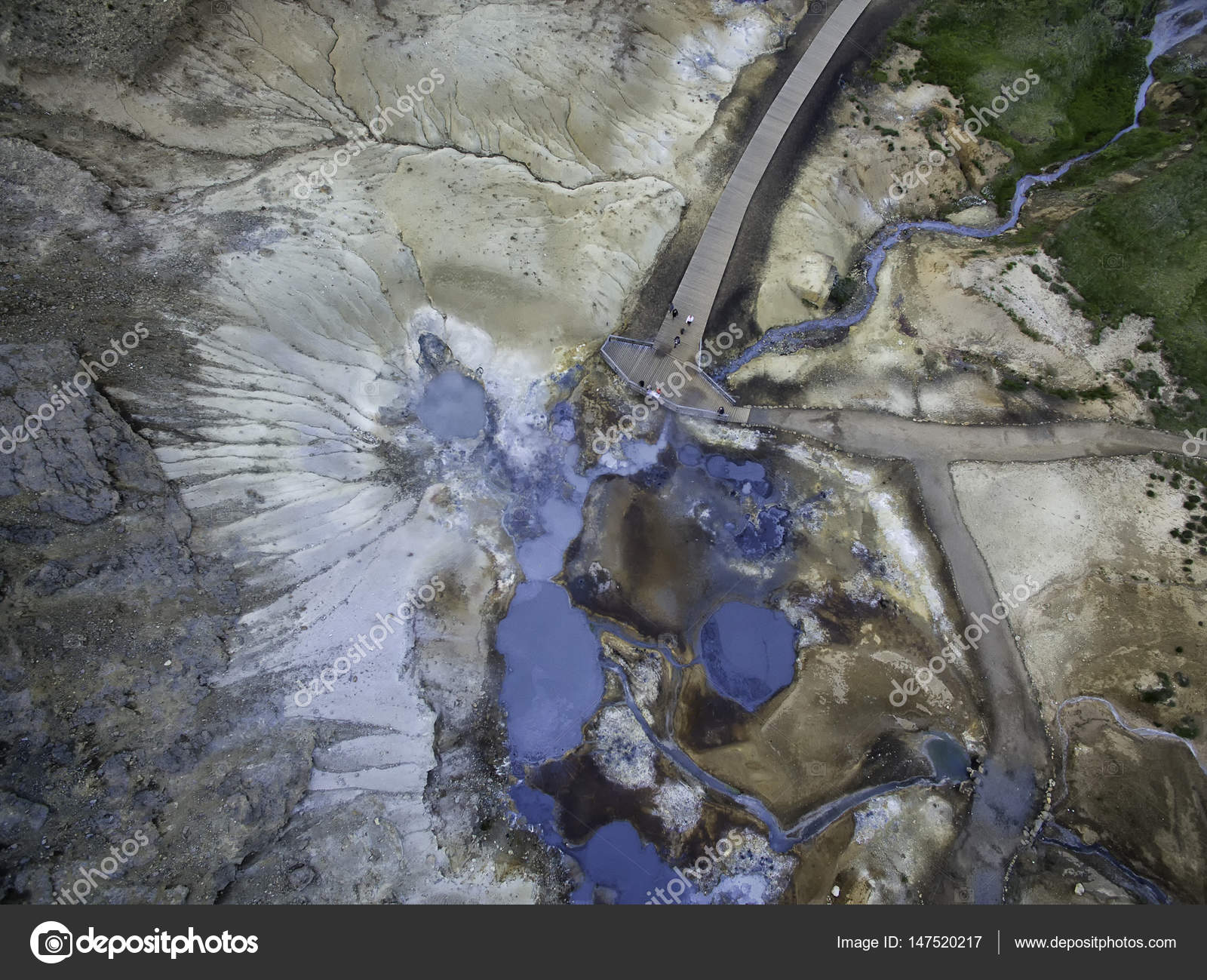 Krysuvik geothermal aera shot with a drone — Stock Photo © Johann ...