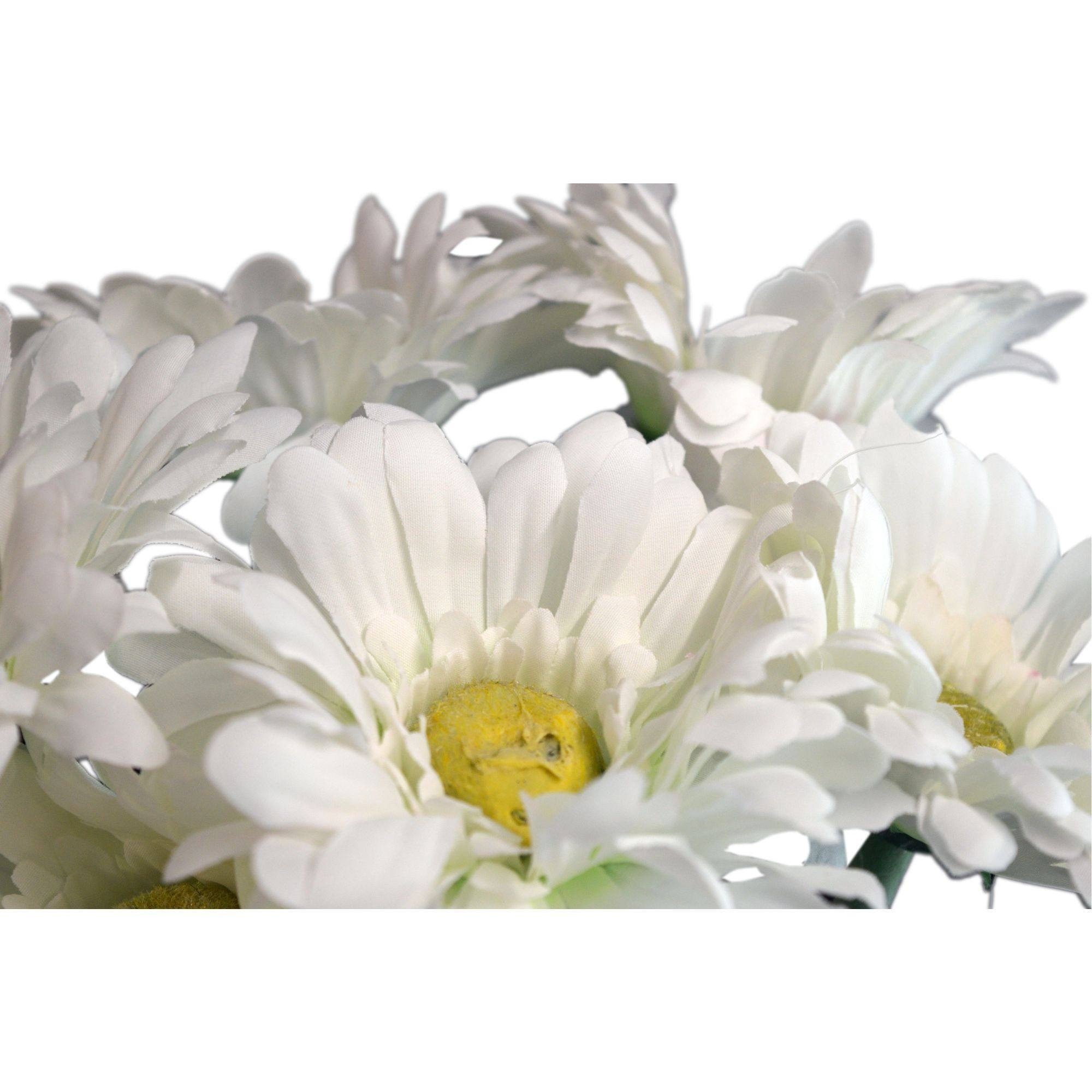 Nicola Spring Artificial Long Stem Gerbera Plant In White - 54cm